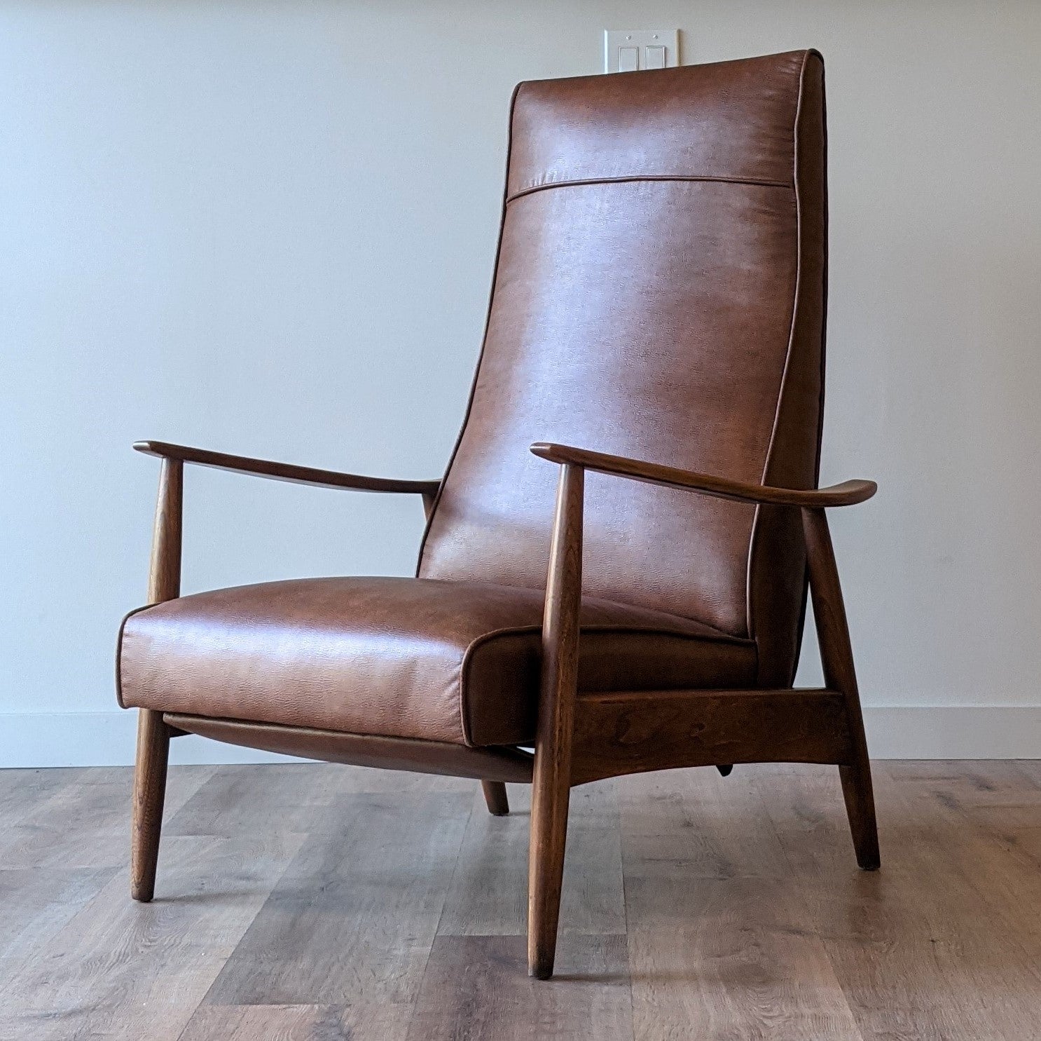 Milo Baughman Leather Recliner