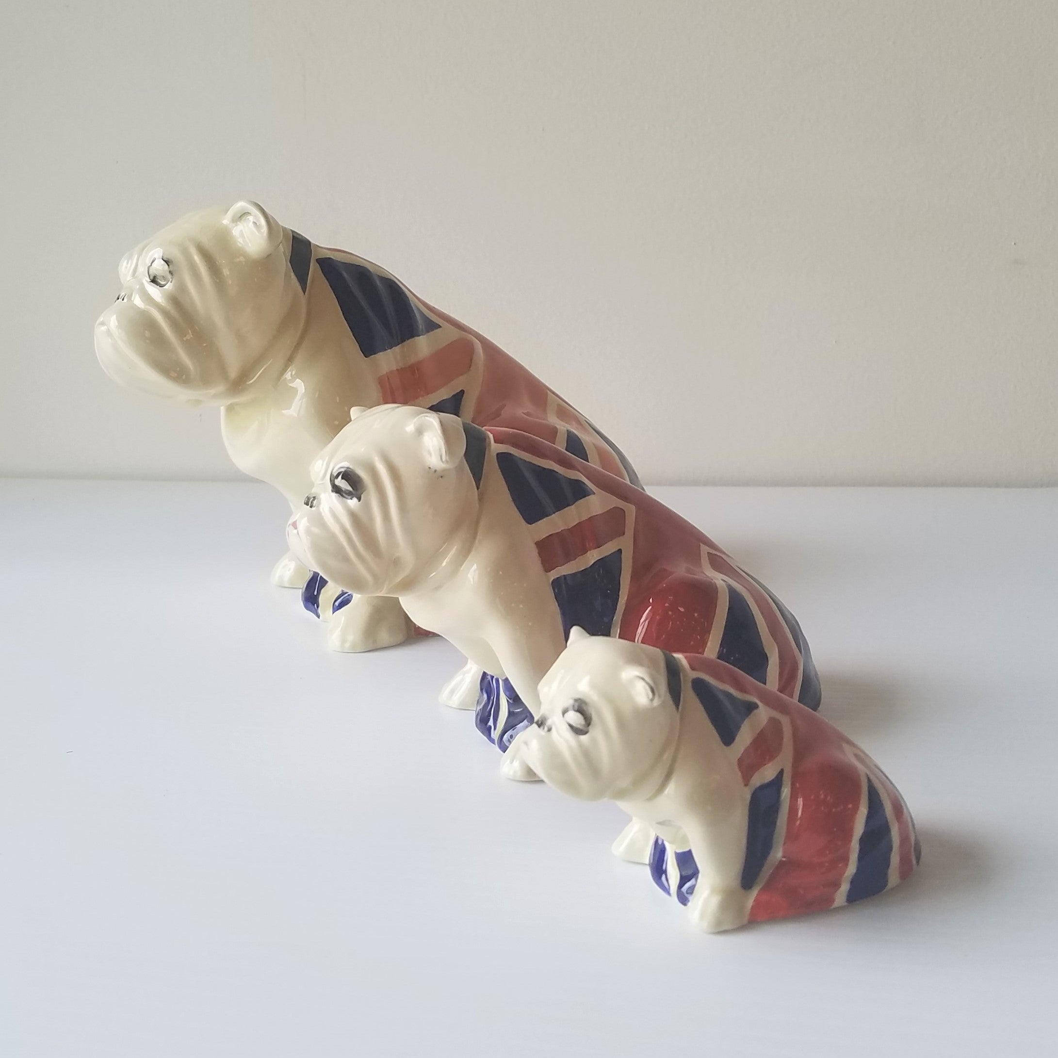 Royal Doulton Winston Churchill English Bulldogs - set of 3