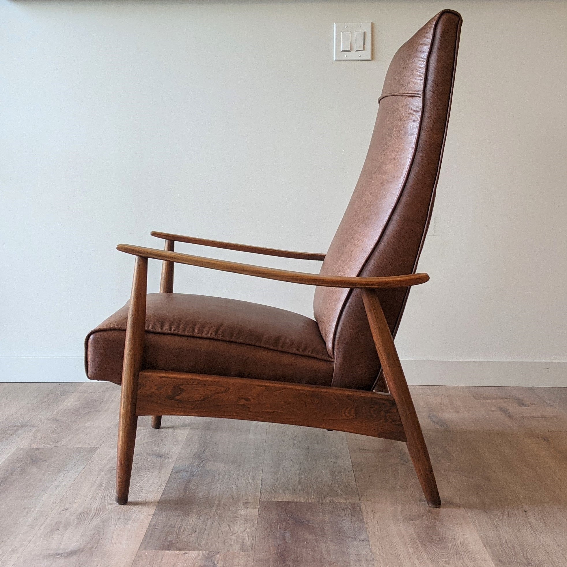 Milo Baughman Leather Recliner