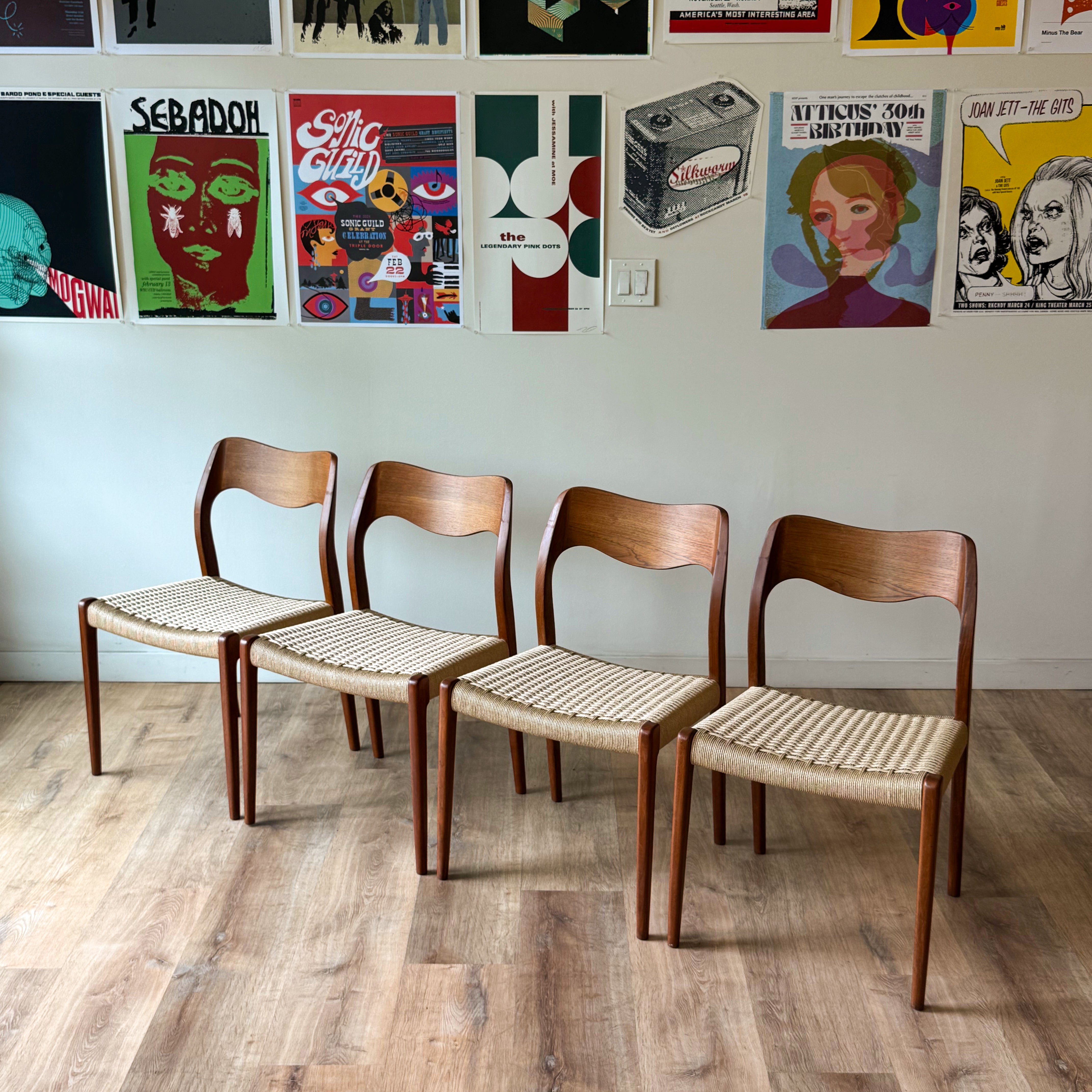 Niels Møller Dining Chairs, #71, set of 4