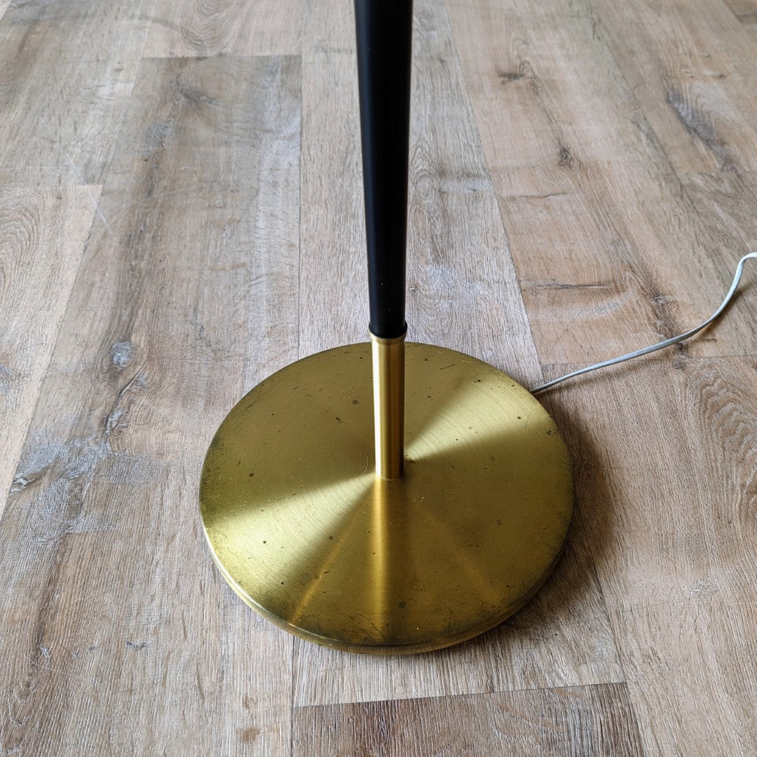 MCM Walnut + Brass Floor Lamp