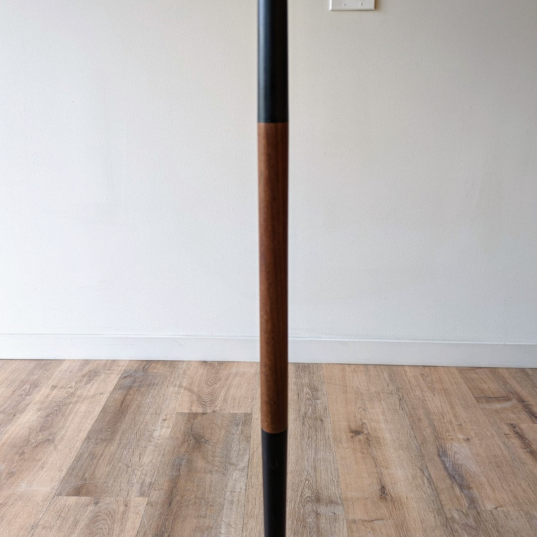 MCM Walnut + Brass Floor Lamp