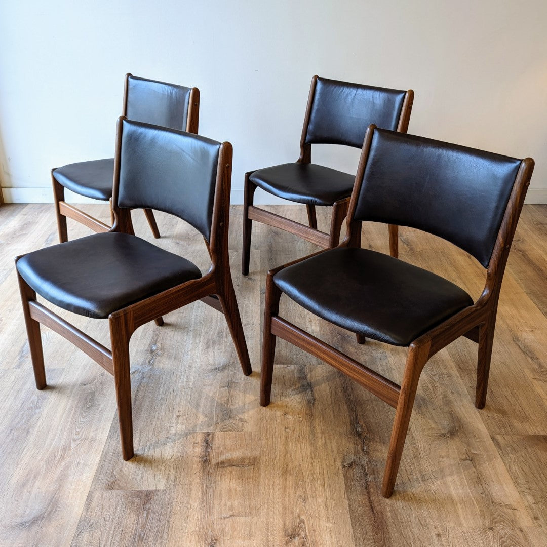 Danish Modern Dining Chairs, Set of 4