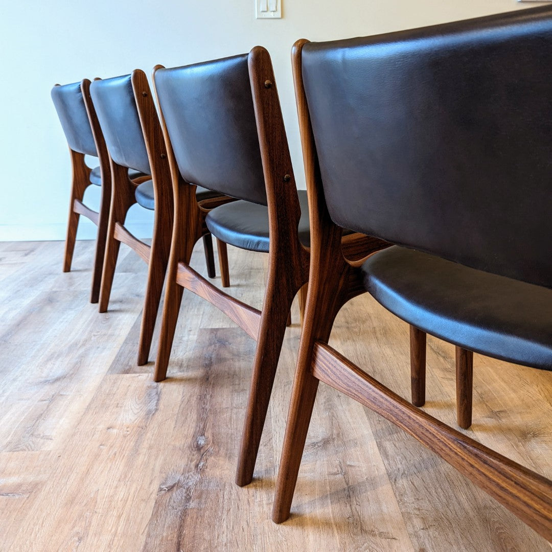 Danish Modern Dining Chairs, Set of 4