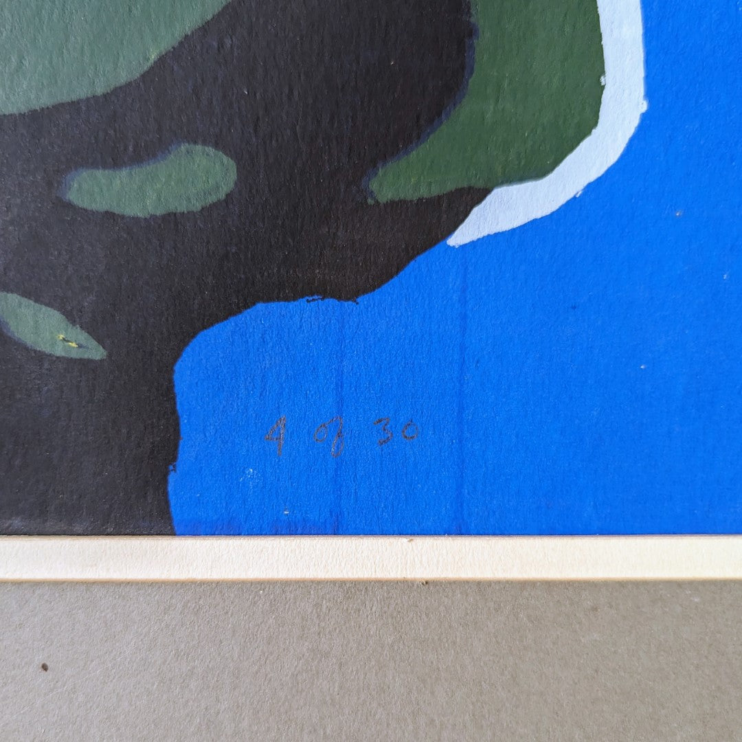 I. Regnier Screenprint 'Blue Abstract' (4 of 30)