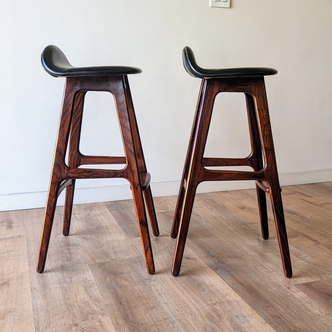 Erik Buch Bar Stools, a pair