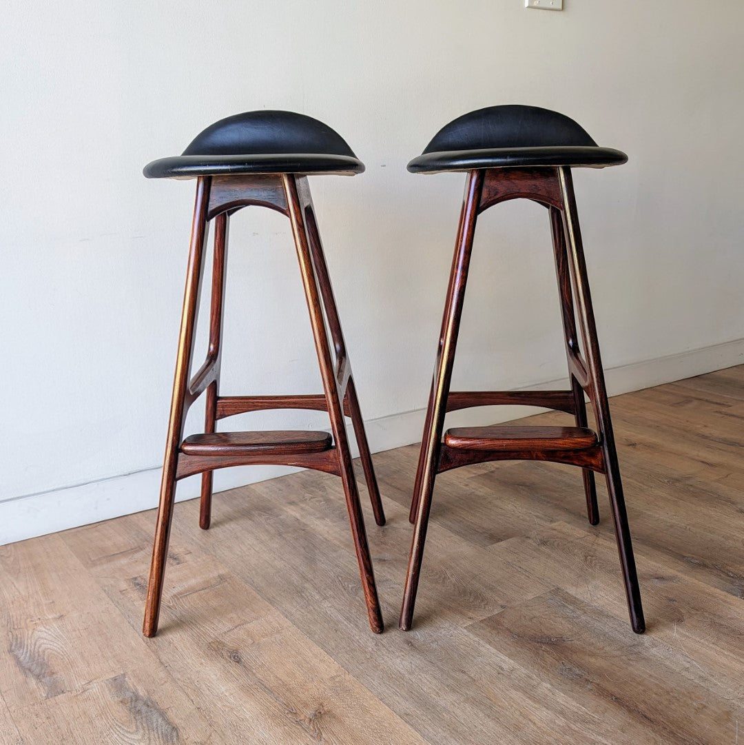 Erik Buch Bar Stools, a pair