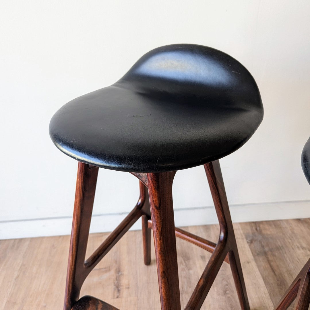 Erik Buch Bar Stools, a pair