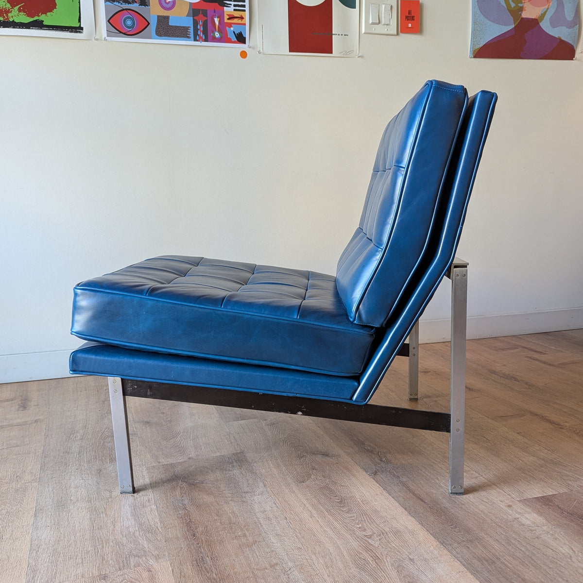 Florence Knoll 'Parallel Bar' Lounge Chair, a pair