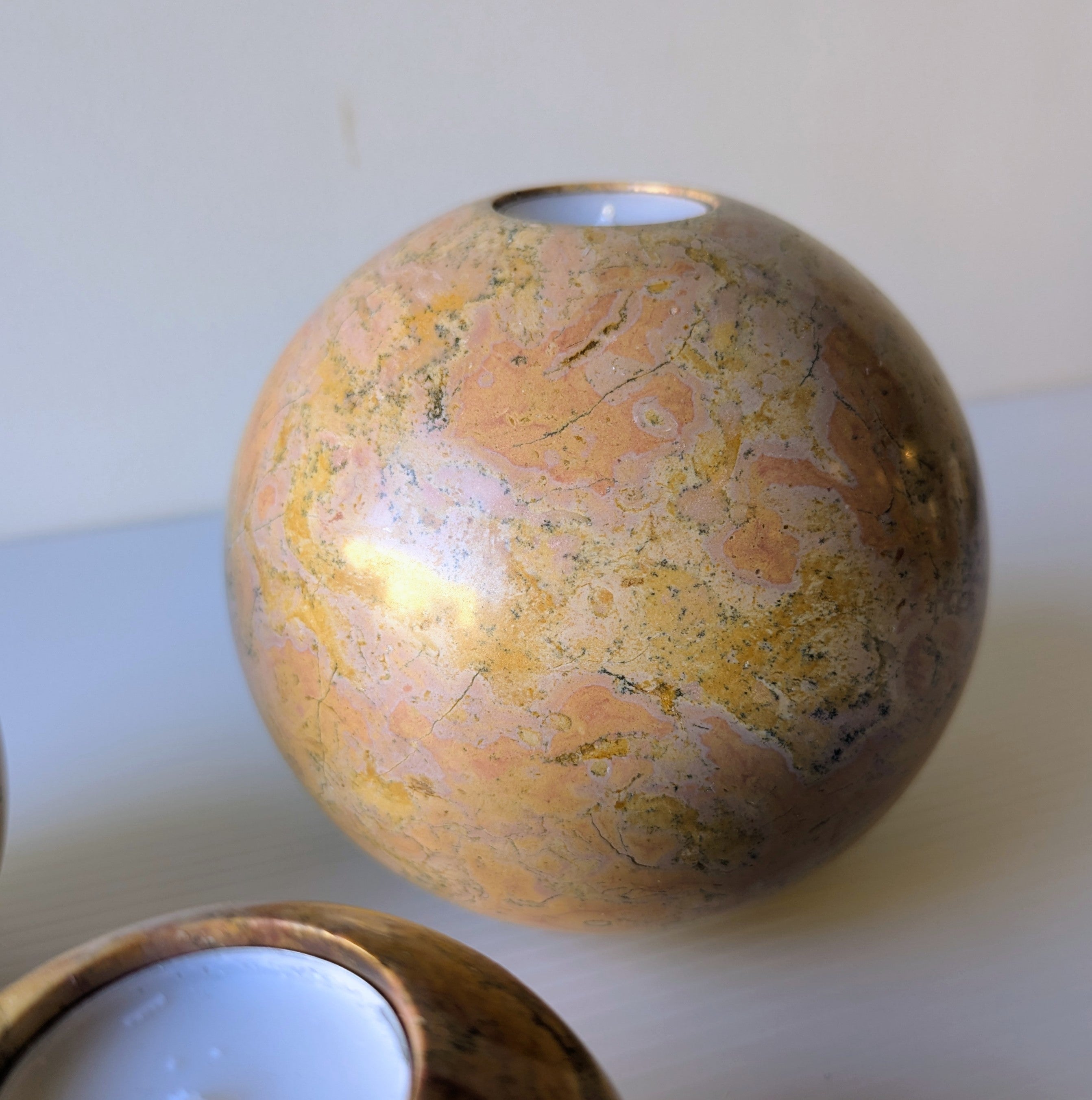 Marble Candle Holders, set of 3