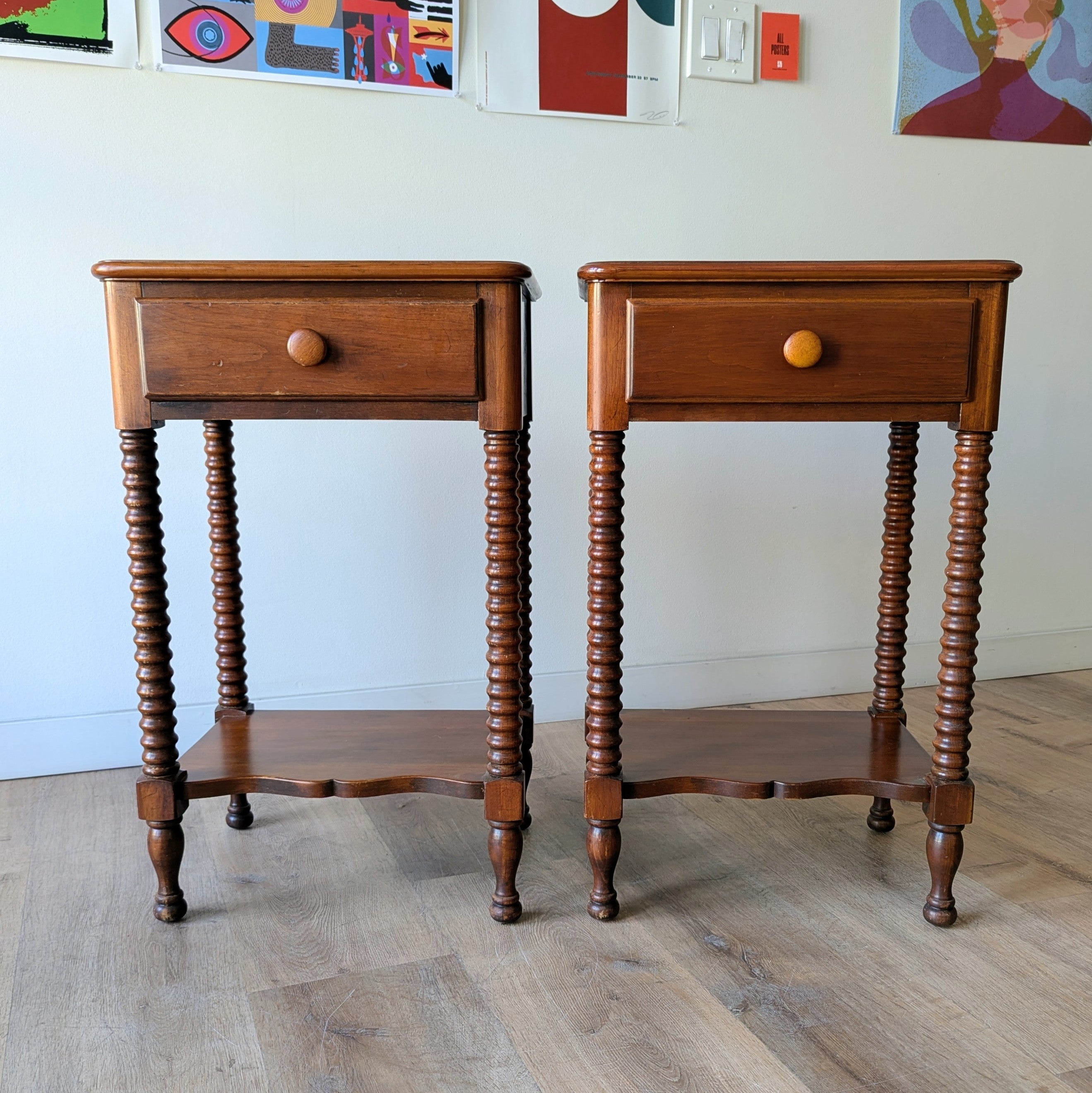 Antique End Tables, a pair