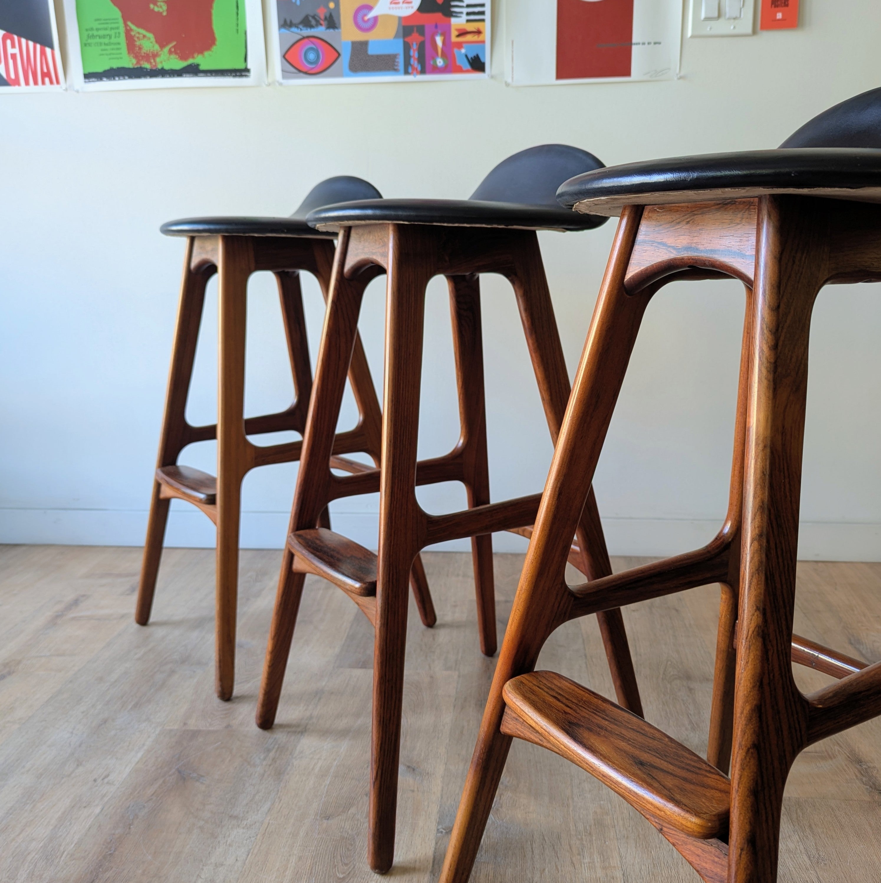 Erik Buch Barstools, set of 4