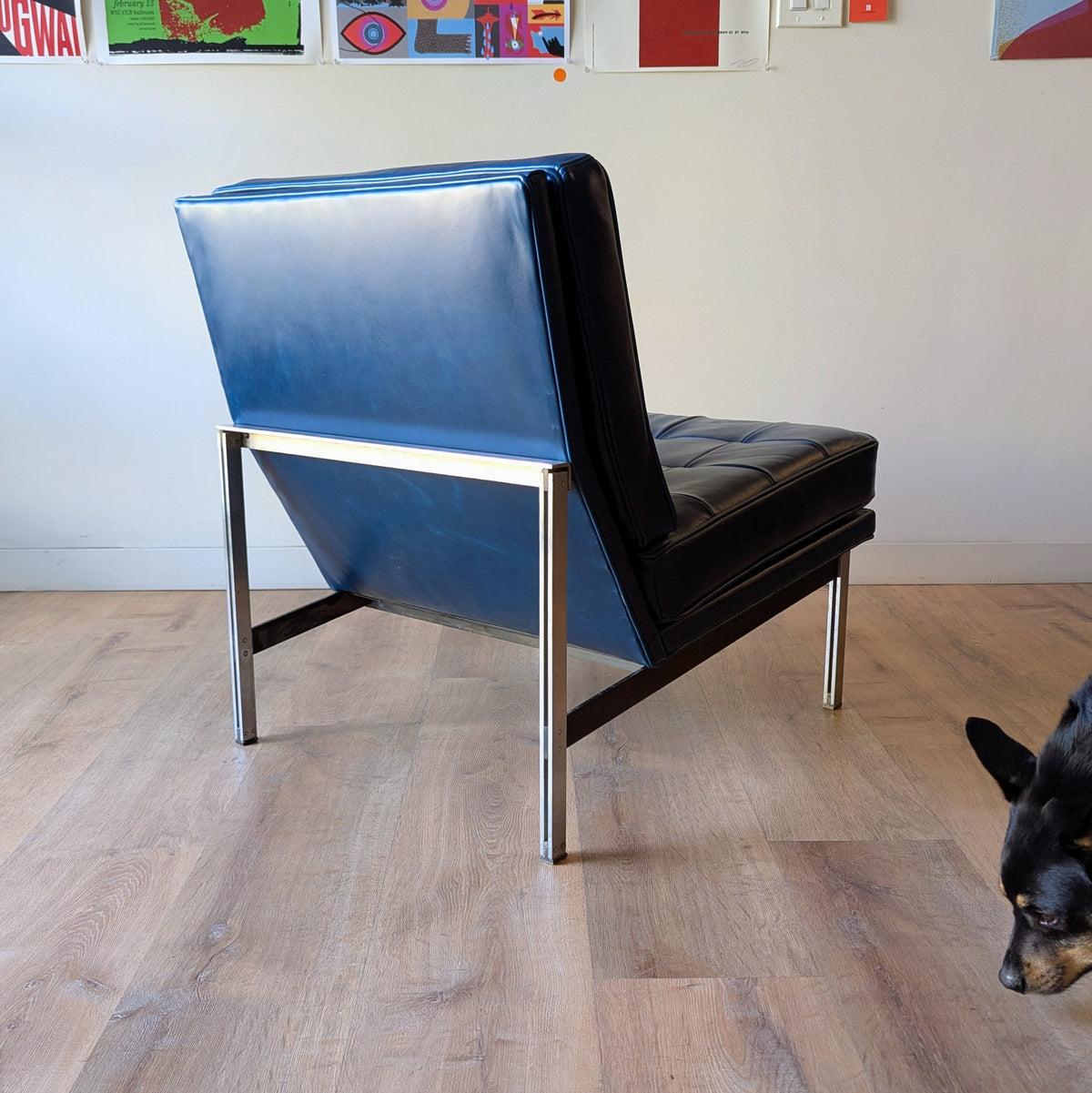 Florence Knoll 'Parallel Bar' Lounge Chair, a pair