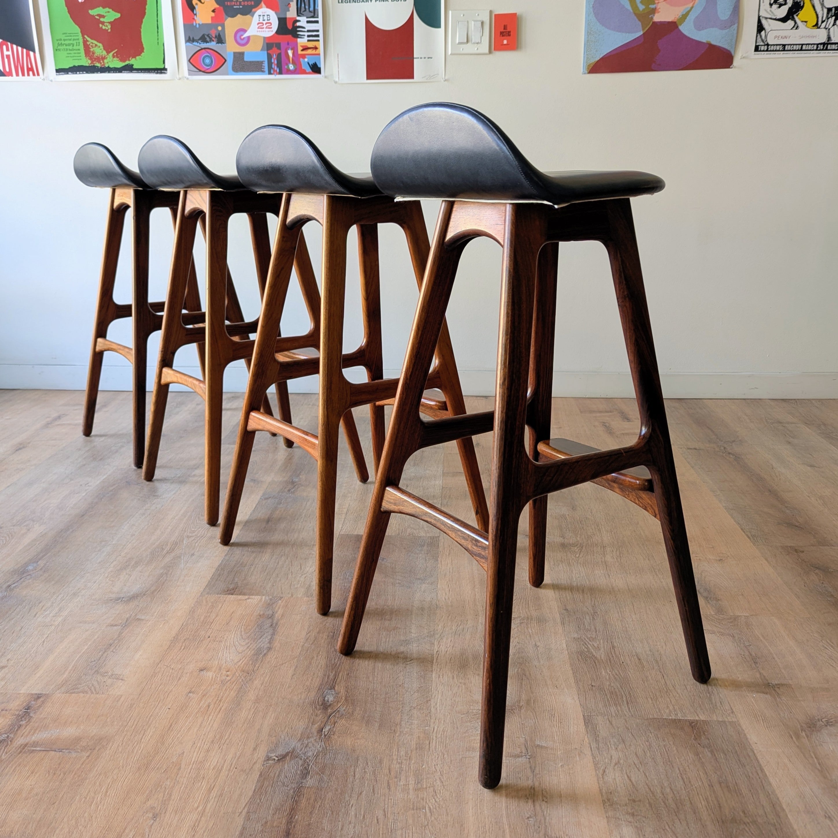 Erik Buch Barstools, set of 4