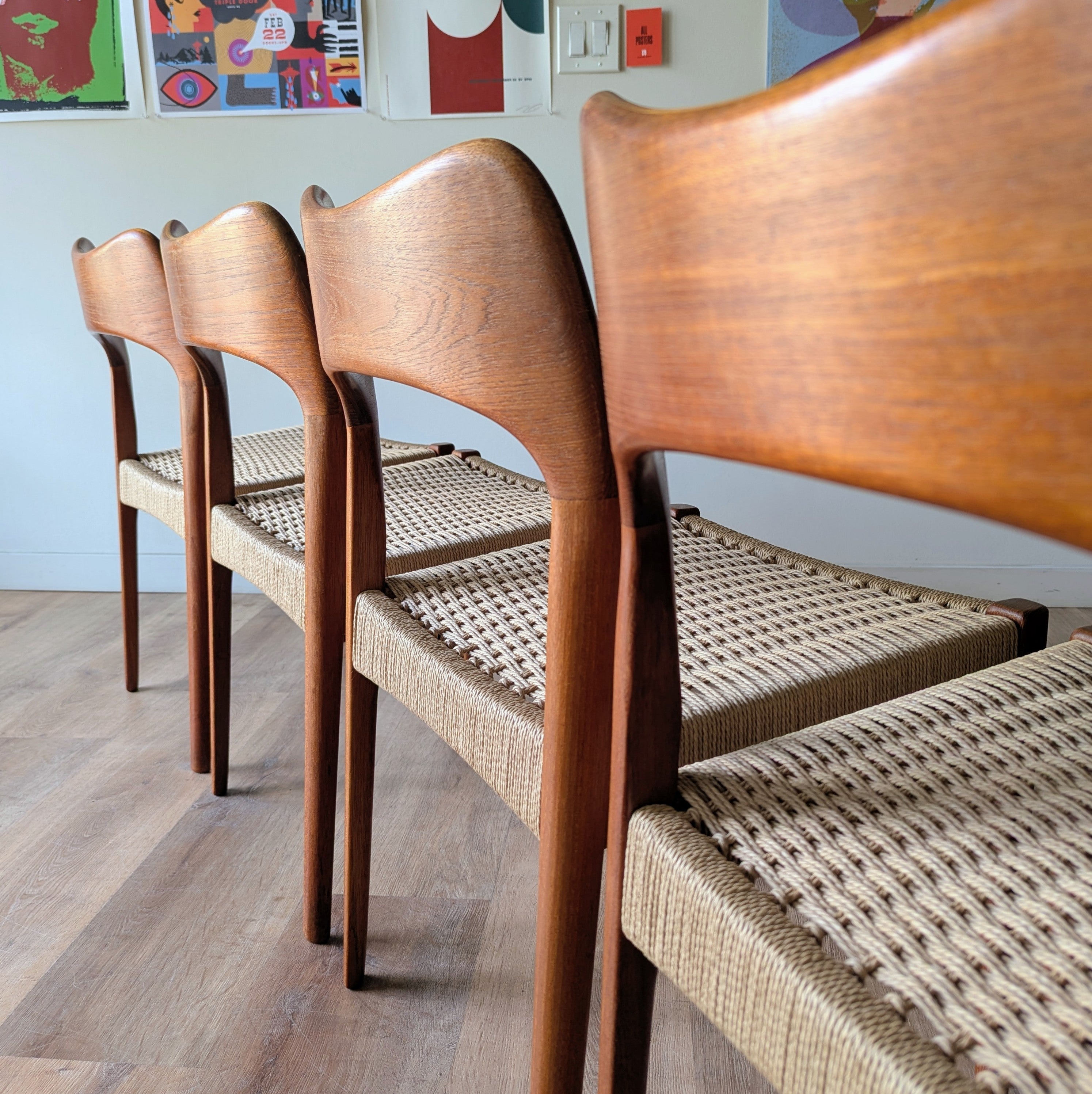 Arne Hovmand-Olsen Dining Chairs, set of 6