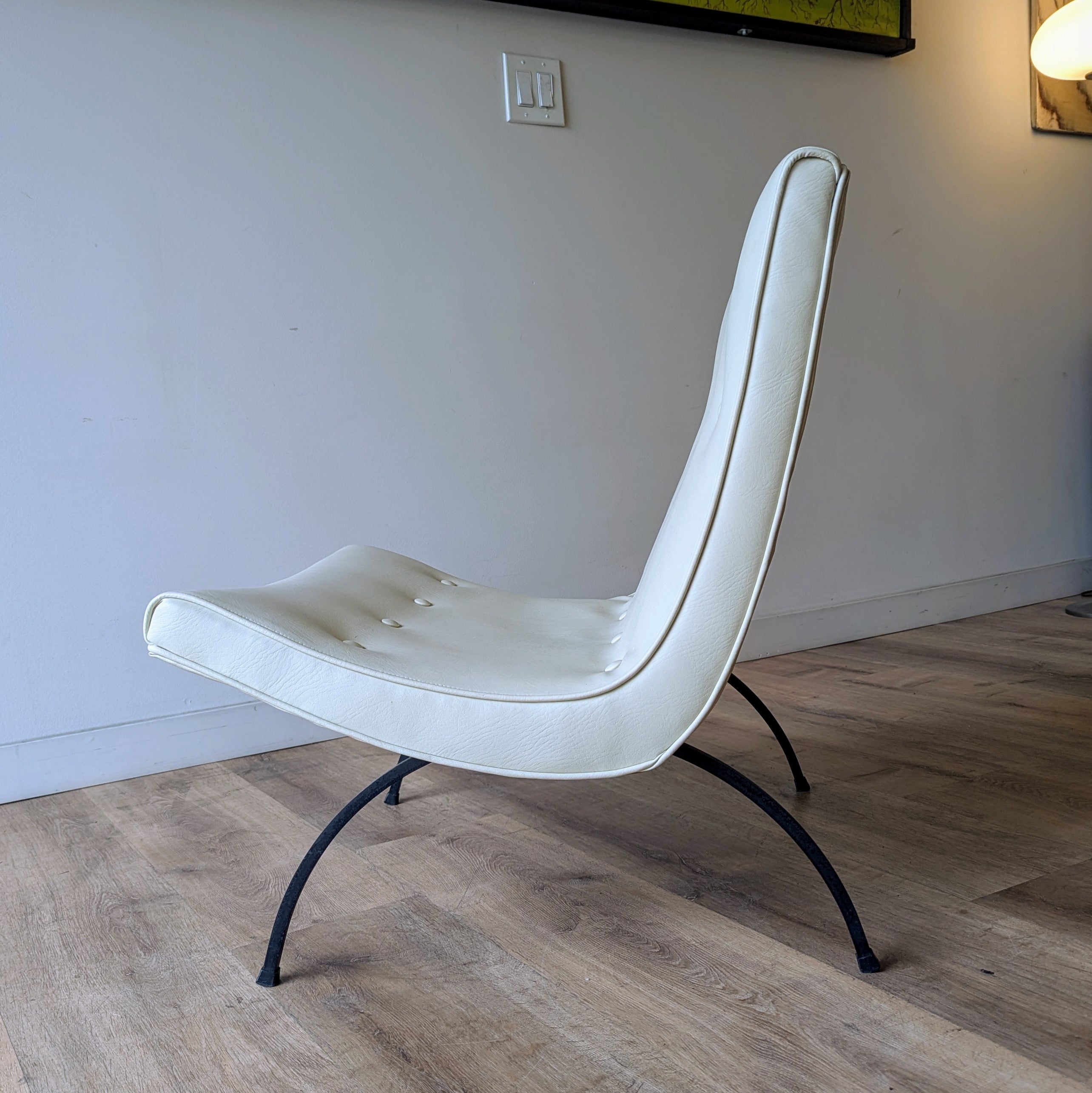 Milo Baughman 'Scoop' Chairs, a pair