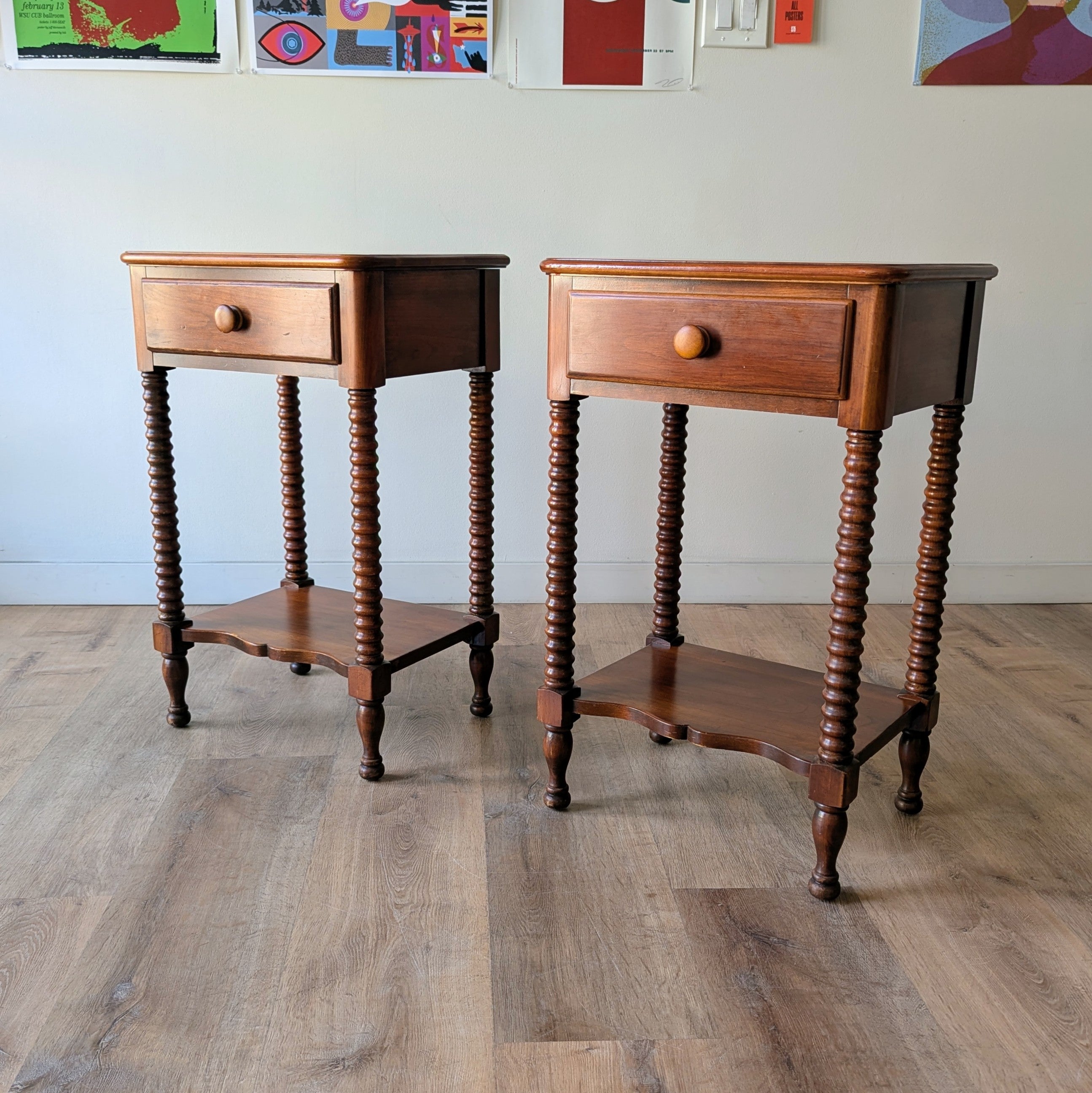 Antique End Tables, a pair
