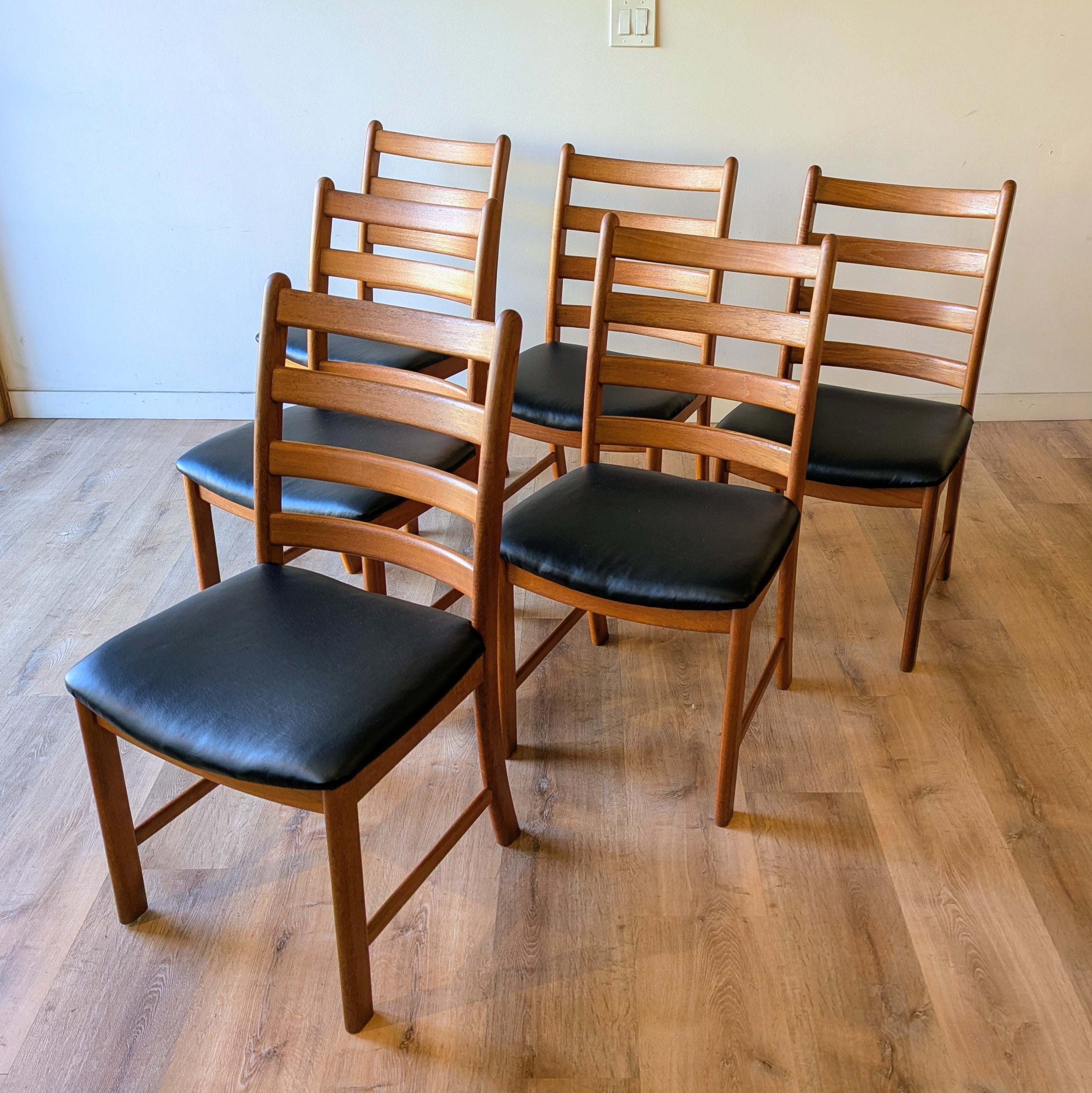 Korup Stolefabrik Ladder Back Chairs, set of 6