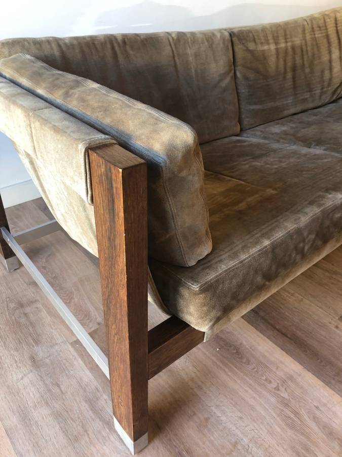 Jack Cartwright Suede Sling Loveseat