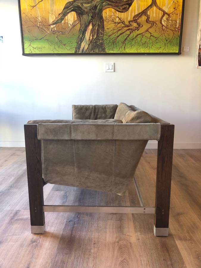 Jack Cartwright Suede Sling Loveseat