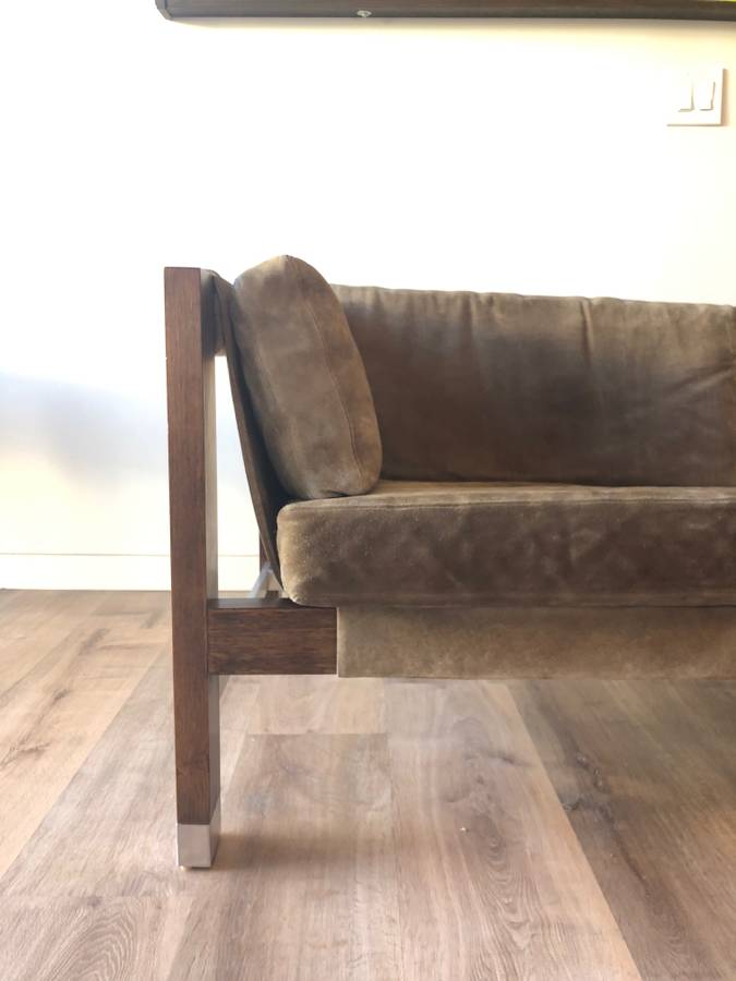 Jack Cartwright Suede Sling Loveseat