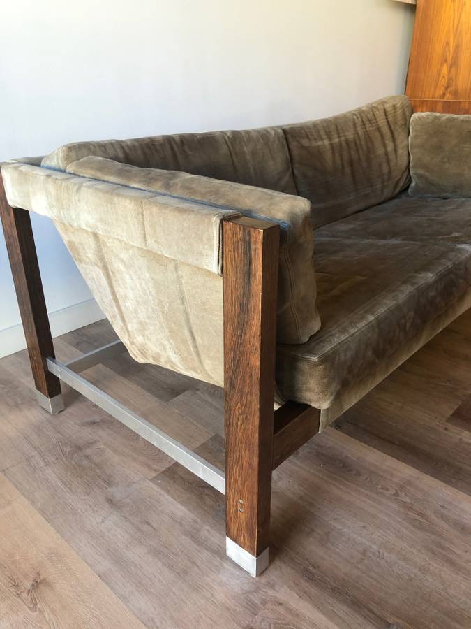 Jack Cartwright Suede Sling Loveseat
