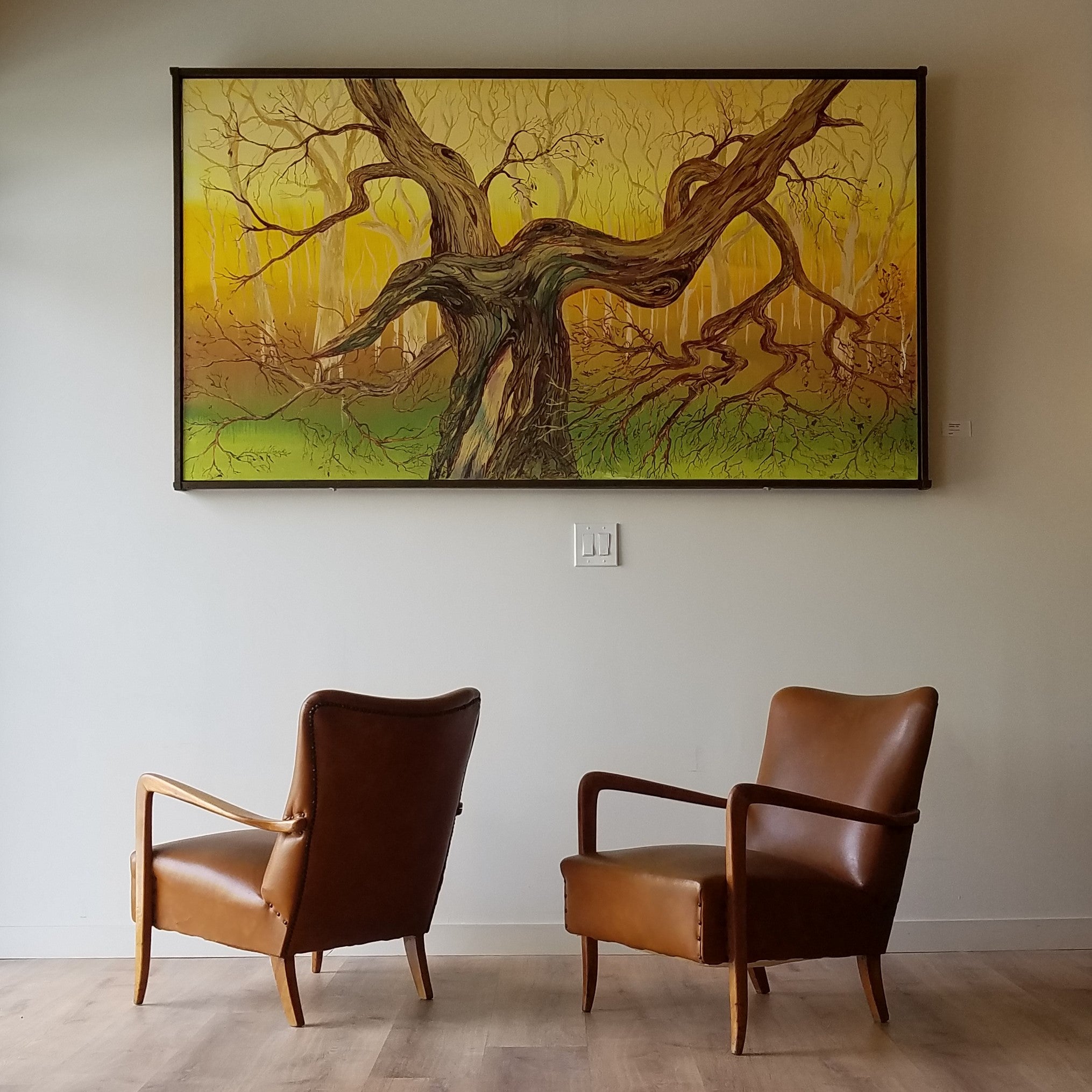Italian Leather Lounge Chairs
