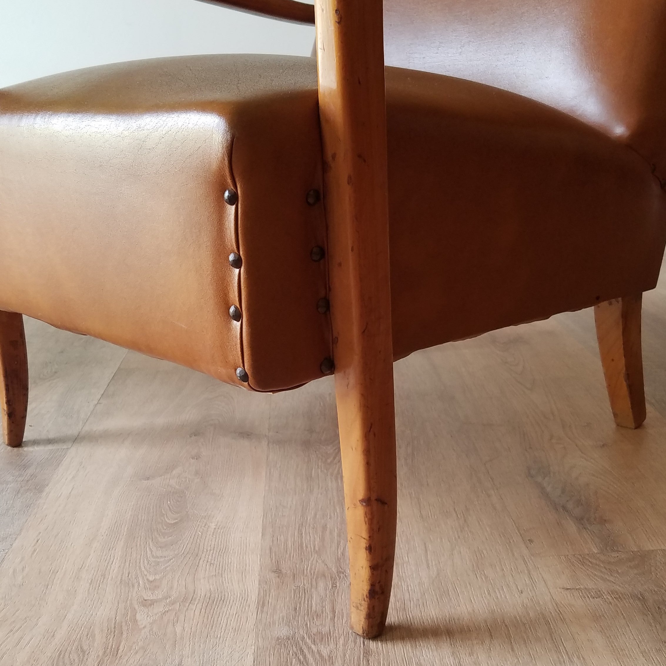 Italian Leather Lounge Chairs