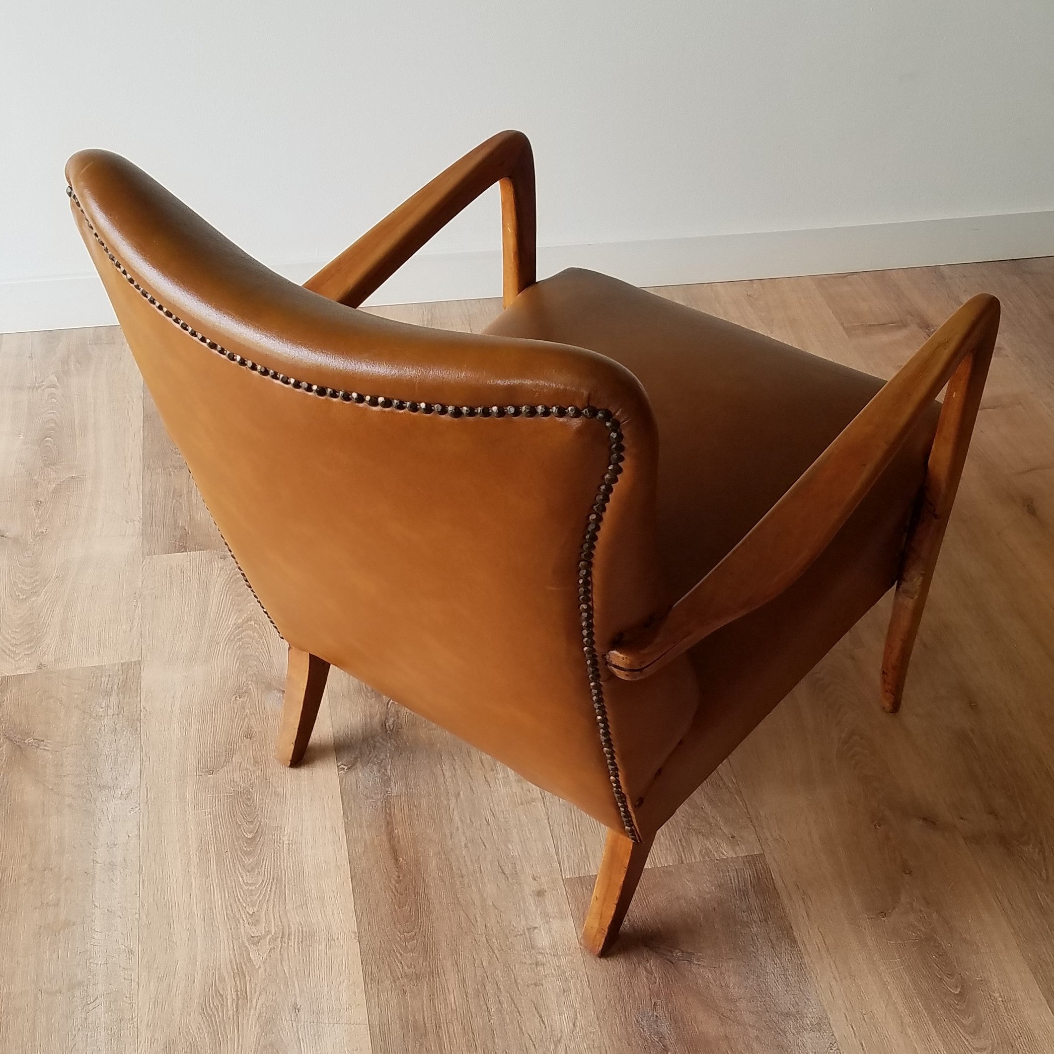 Italian Leather Lounge Chairs