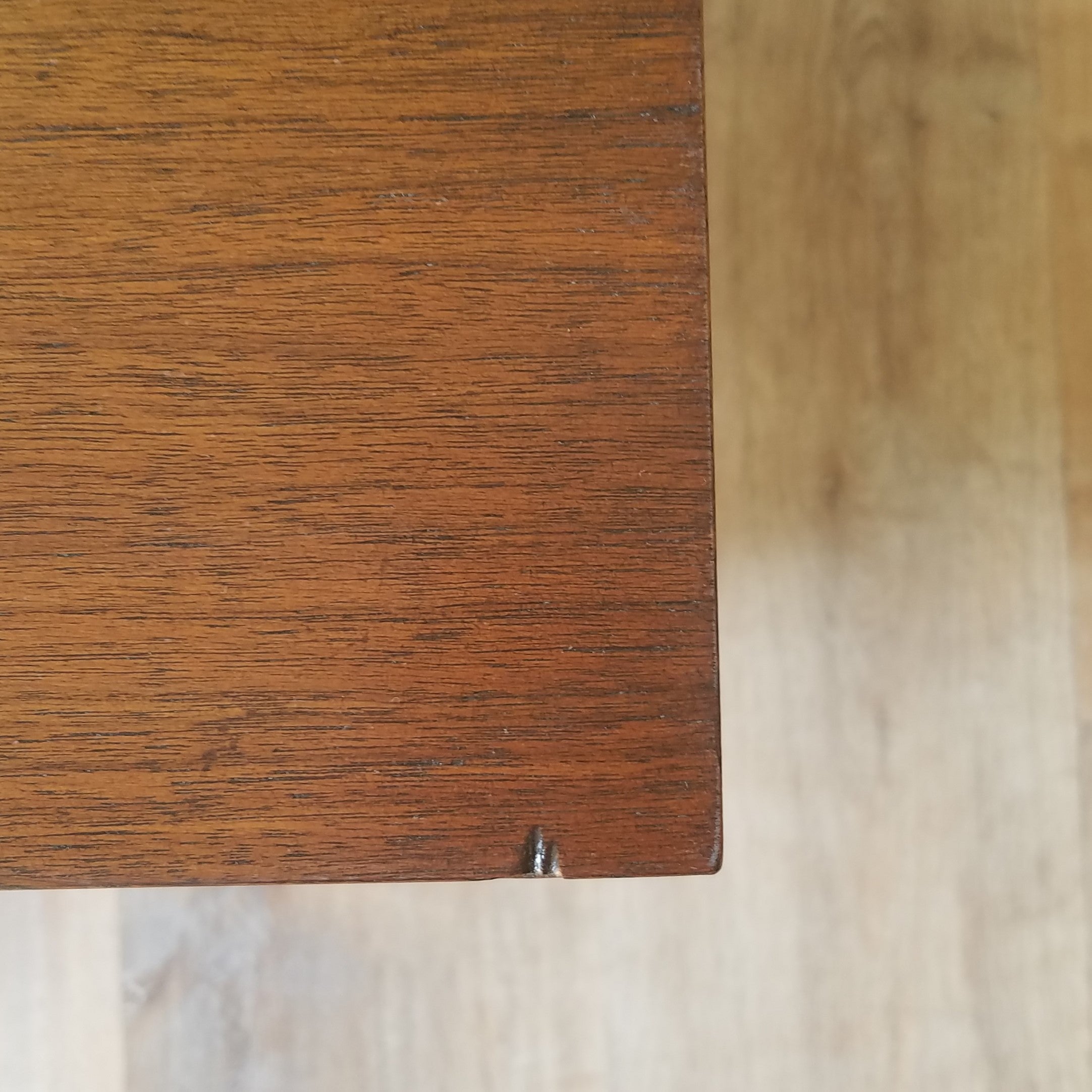 Detail view of 1960s Mid-Century Modern Brasilia End Table by Broyhill in Seattle, WA.