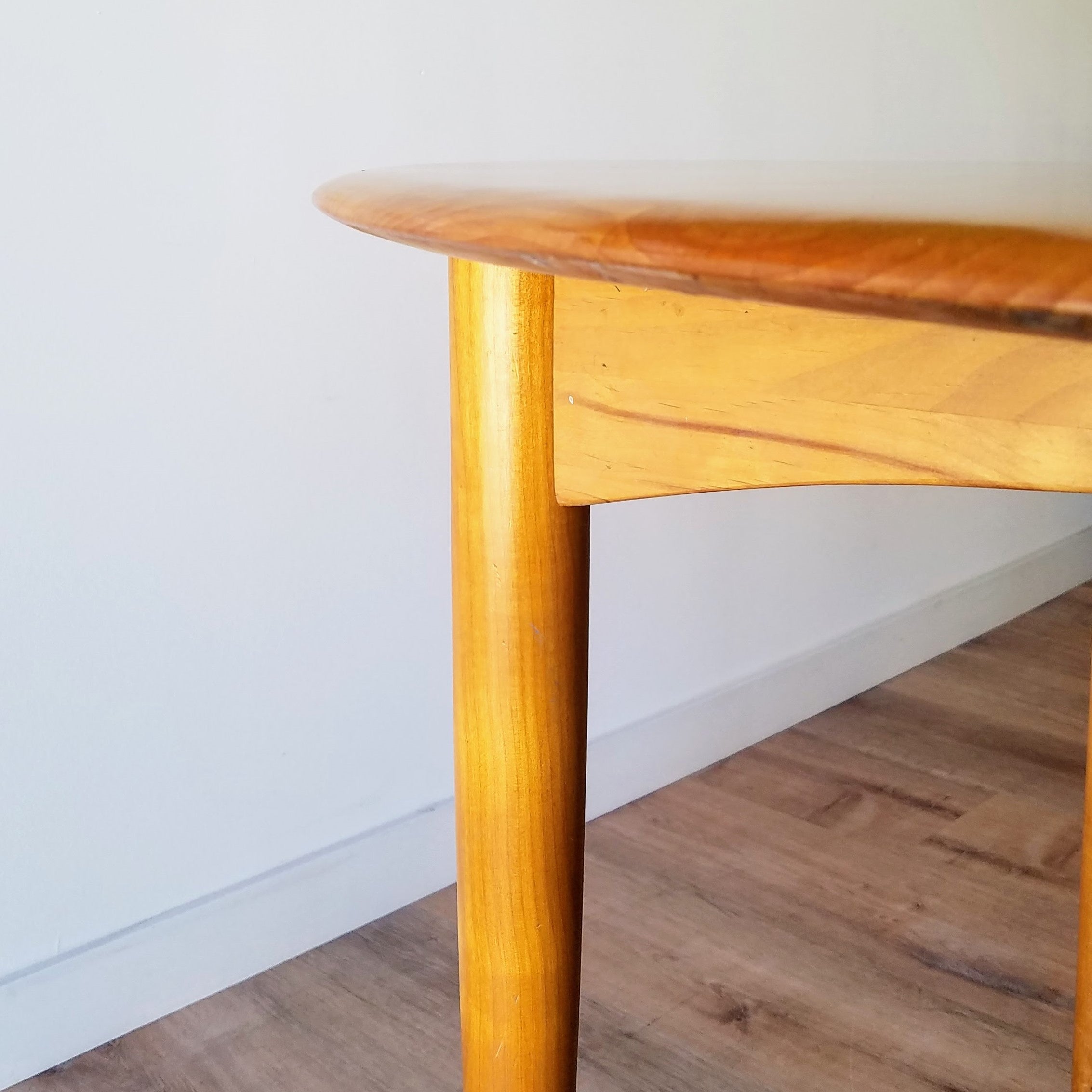 MCM Maple Round Dining Table
