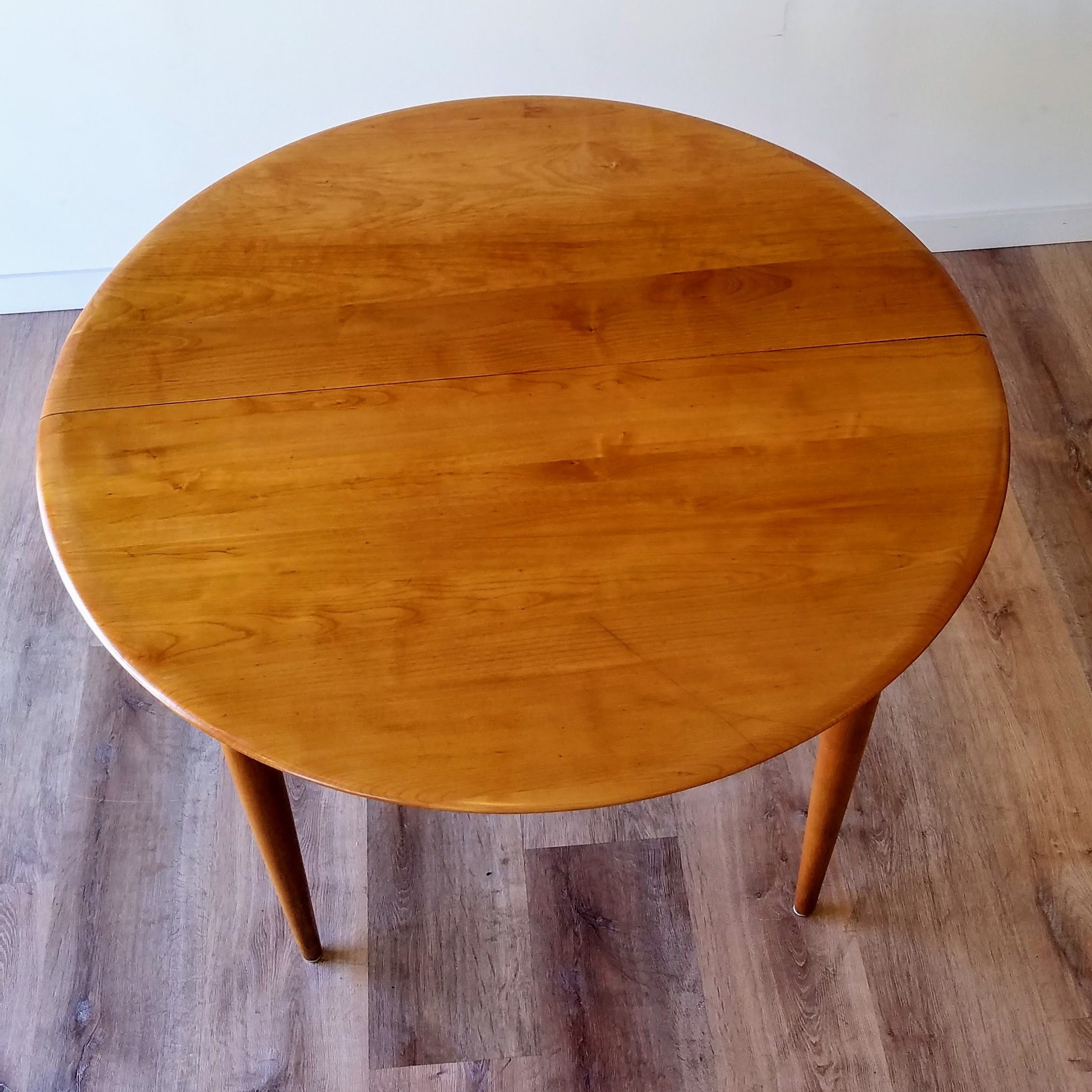 MCM Maple Round Dining Table