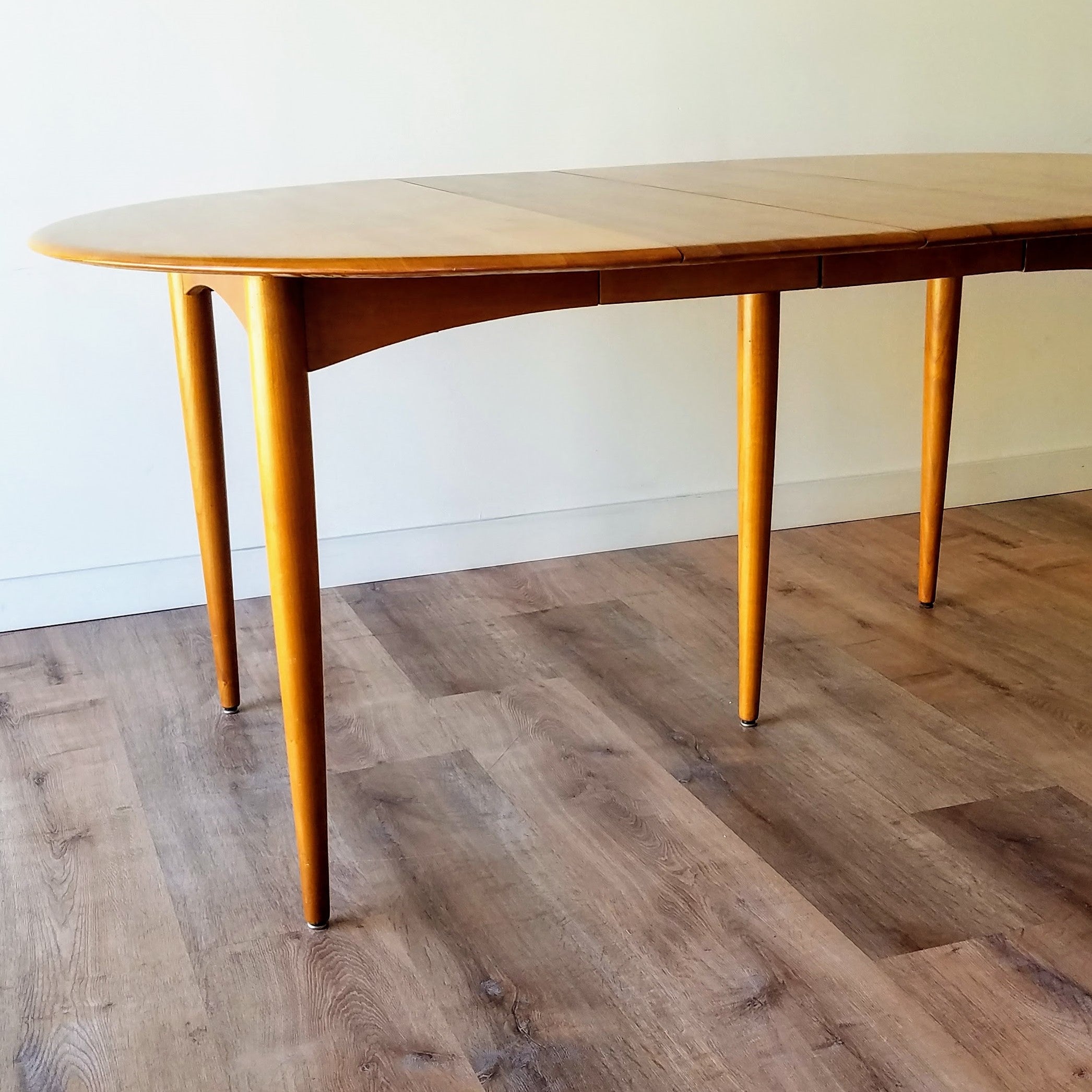 MCM Maple Round Dining Table