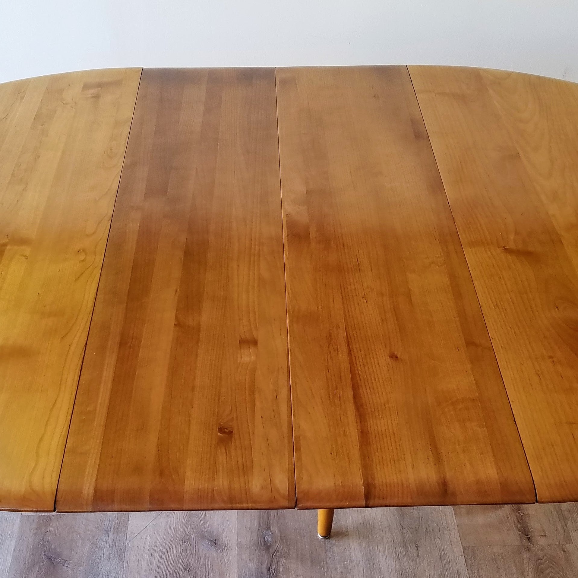 MCM Maple Round Dining Table