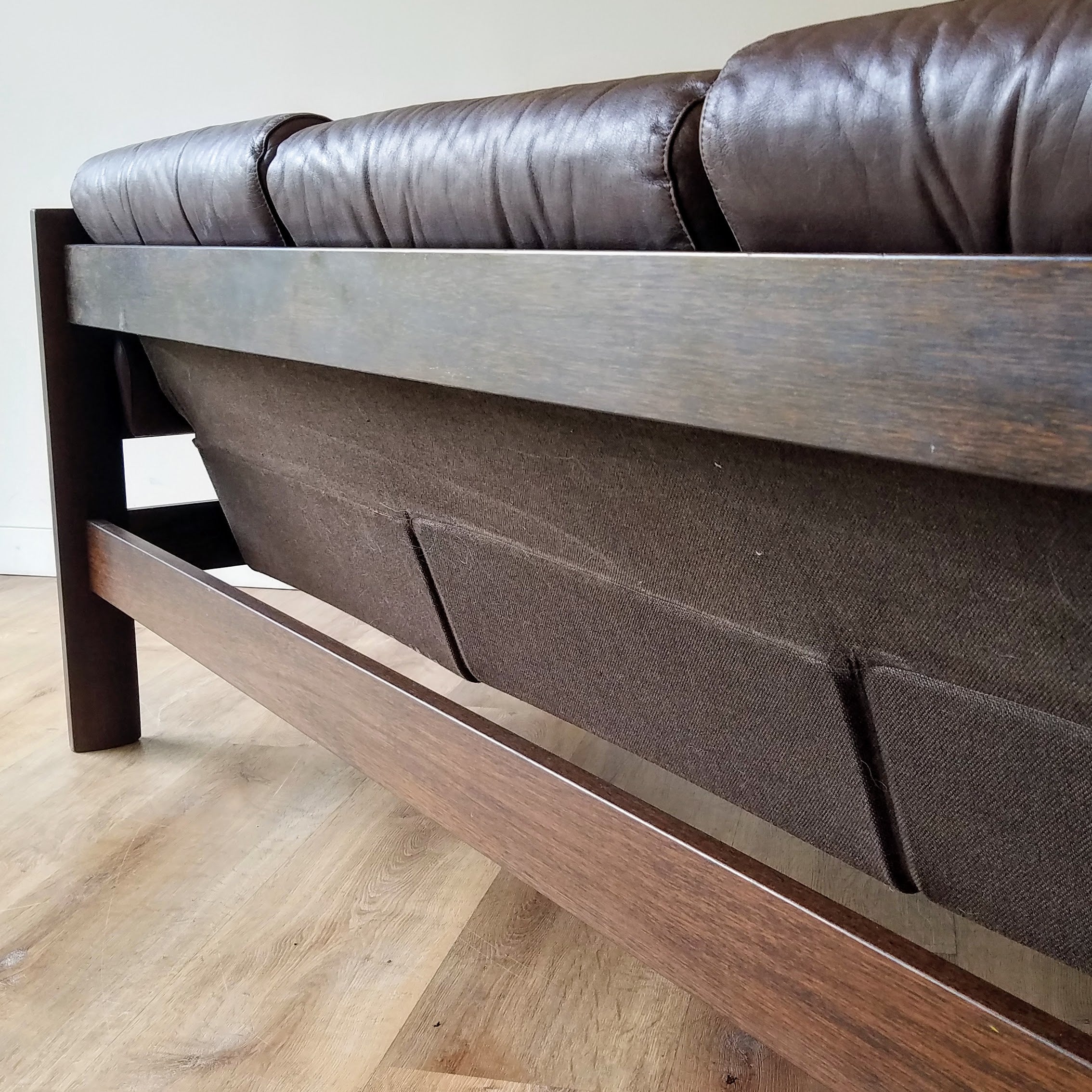 Ekornes Tufted Leather Sofa