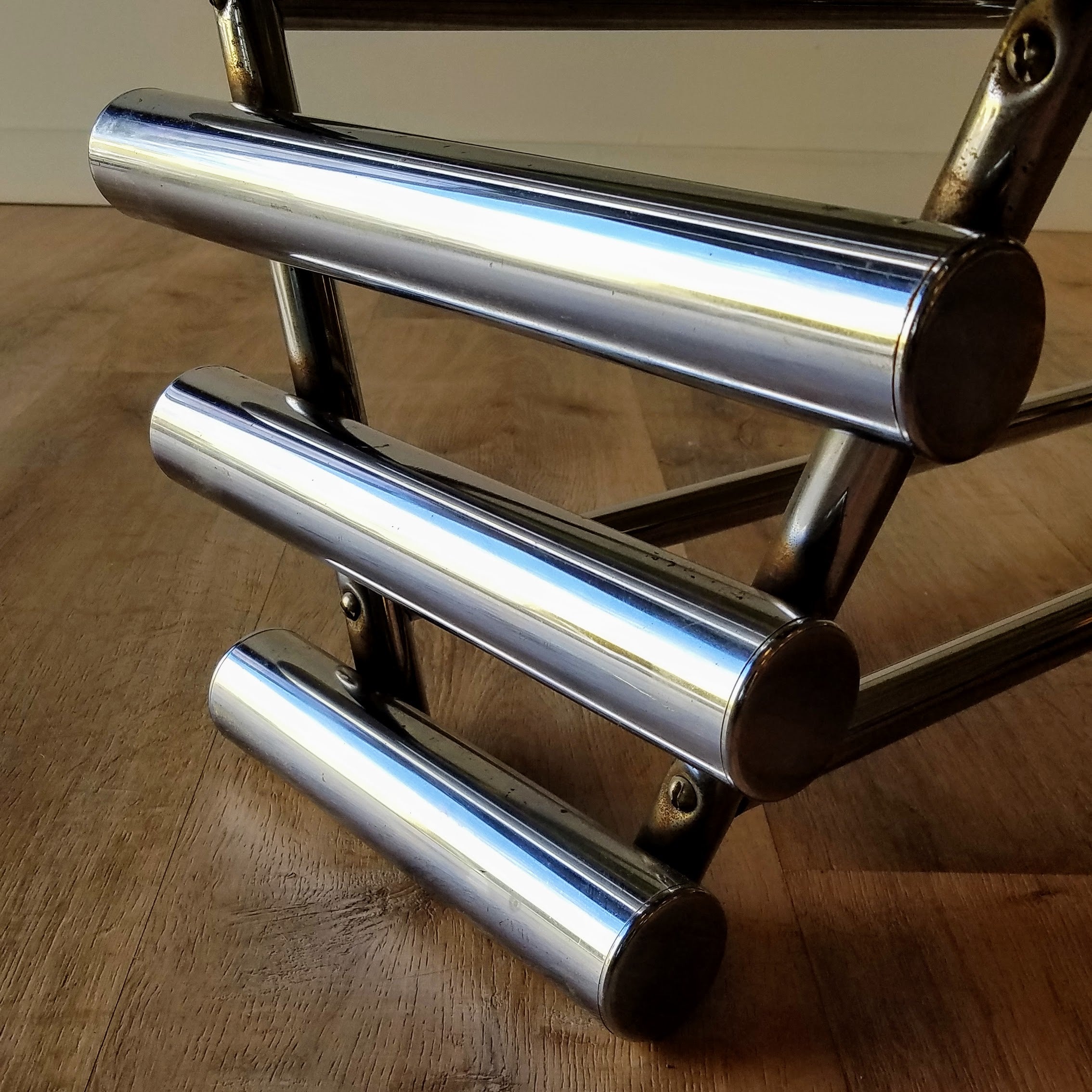 MCM Chrome and Glass Coffee Table