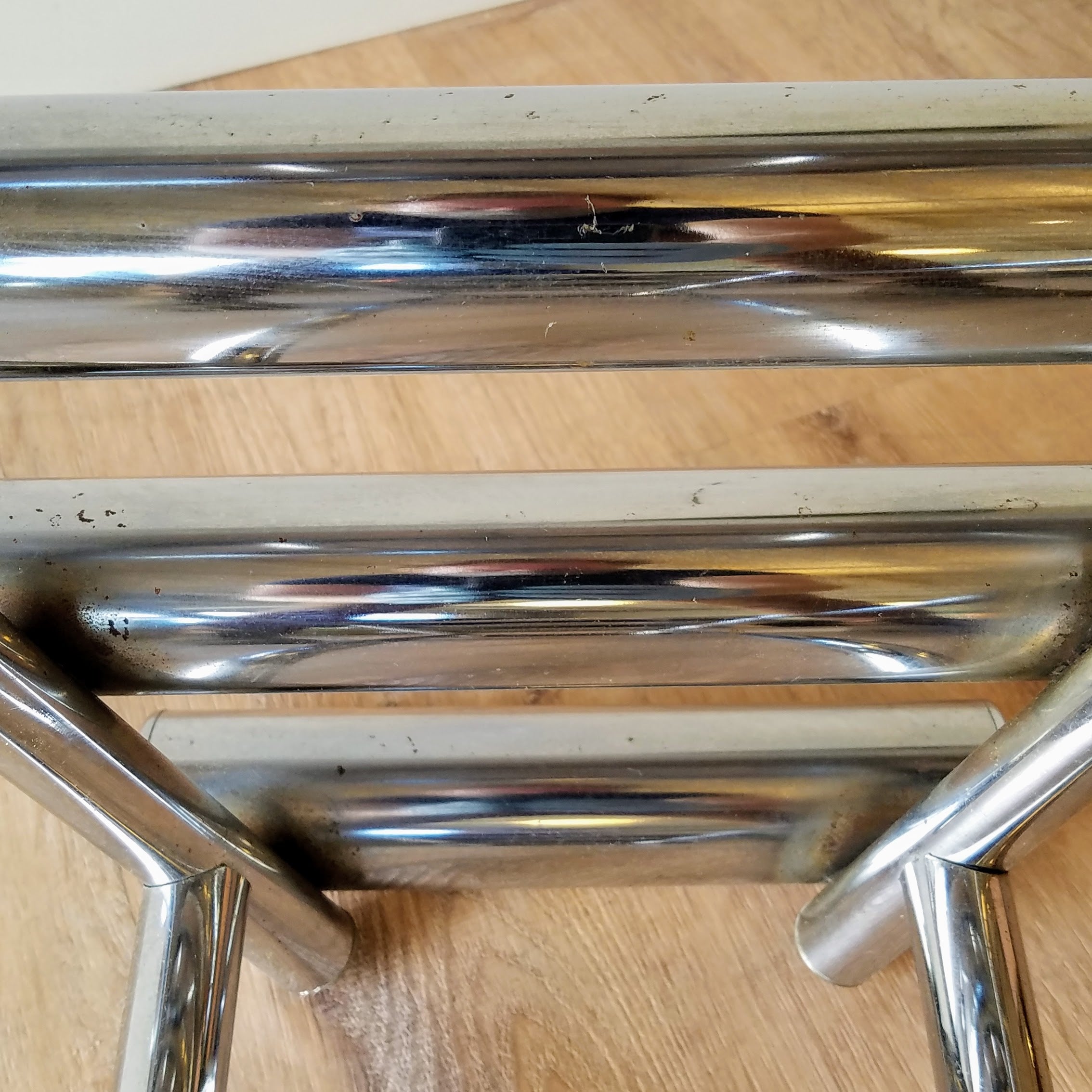 MCM Chrome and Glass Coffee Table