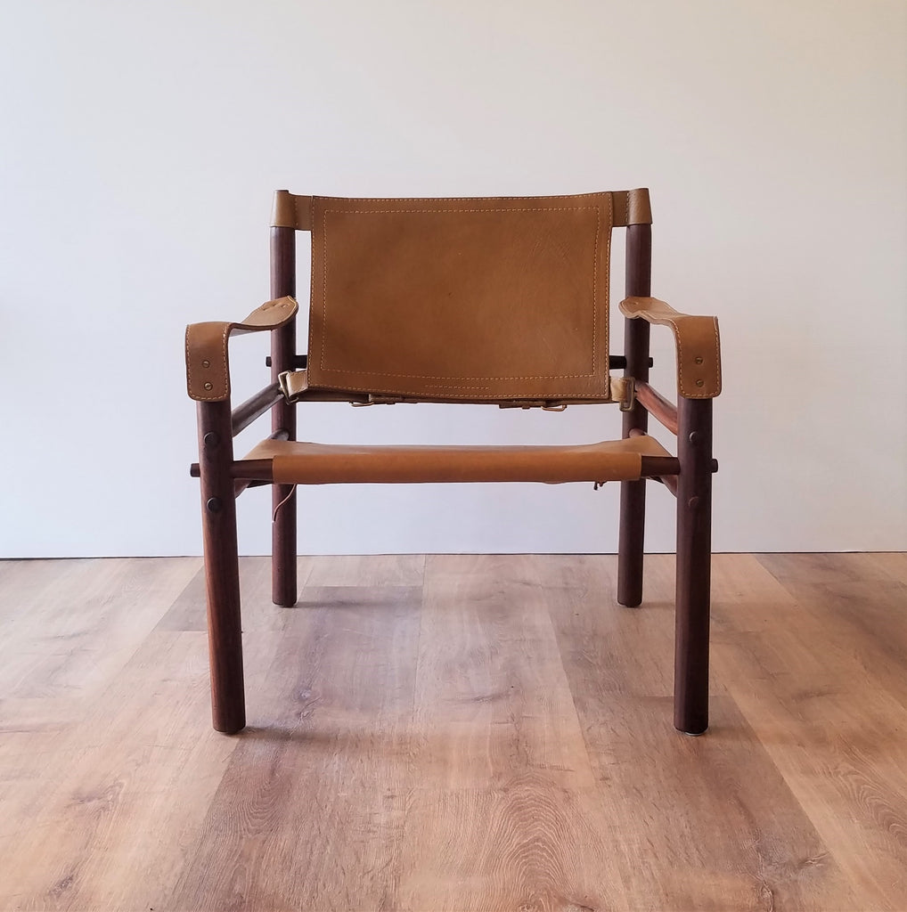 Front View of  Swedish Mid-Century  'Sirocco' Safair Lounge Chair by Arne Norell for Möbel AB, Sweden in Seattle, Washington.