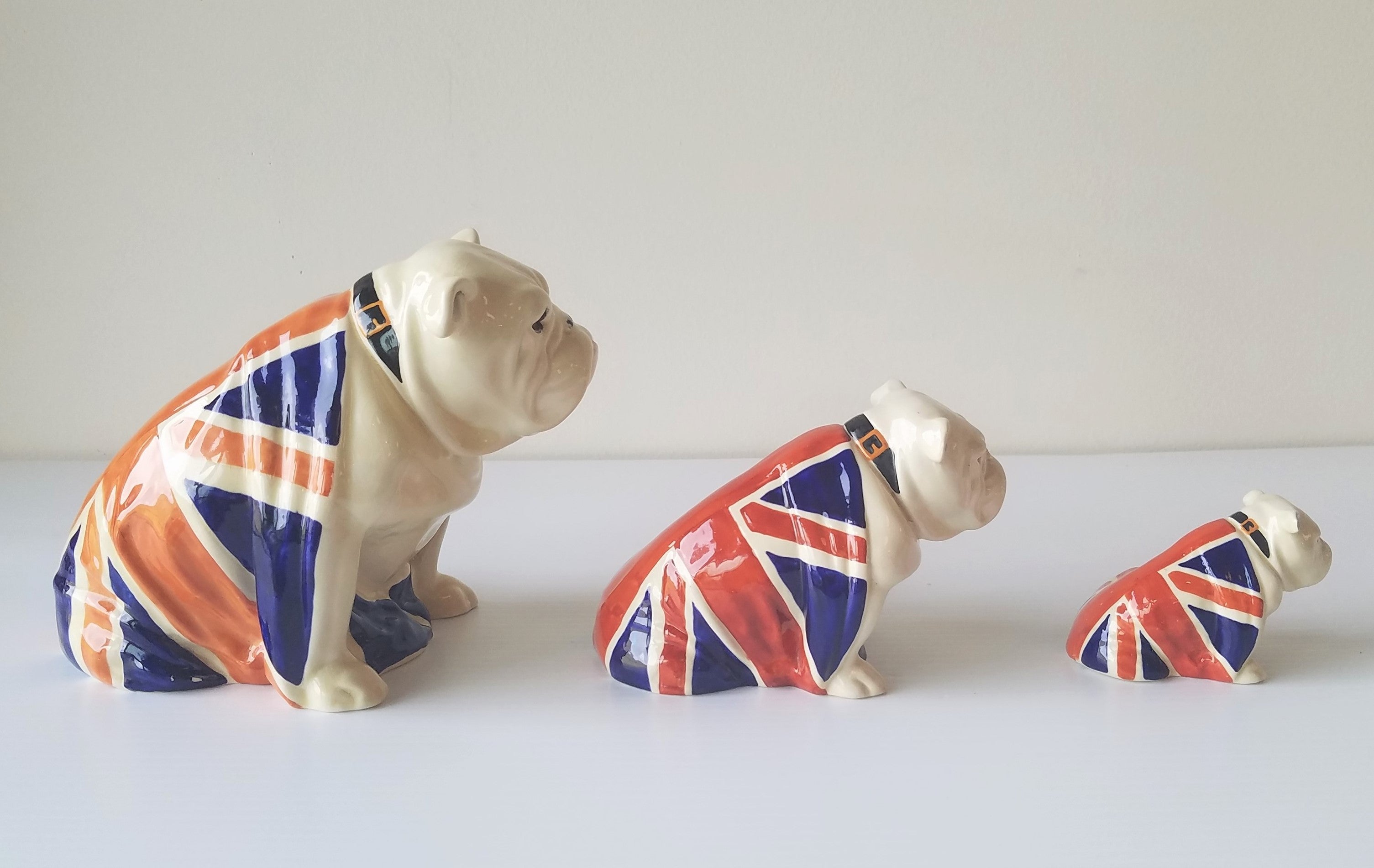 Royal Doulton Winston Churchill English Bulldogs - set of 3