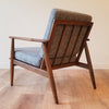 Back Quarter View of American Mid-Century Modern 'Viko' Lounge Chair by Baumritter in Seattle, Washington.