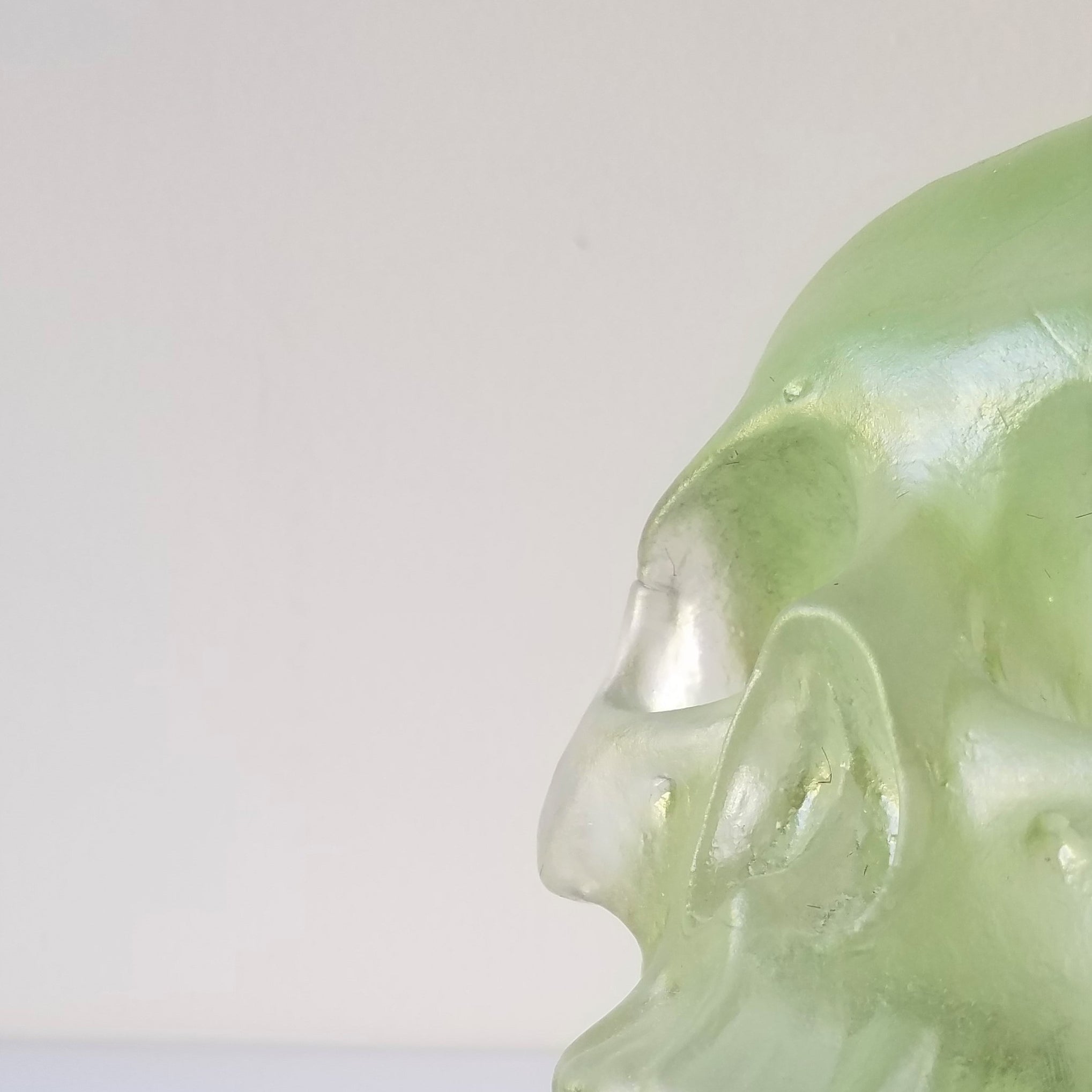 Paul Marioni Test SandCasted Glass Skull Sparklebarn