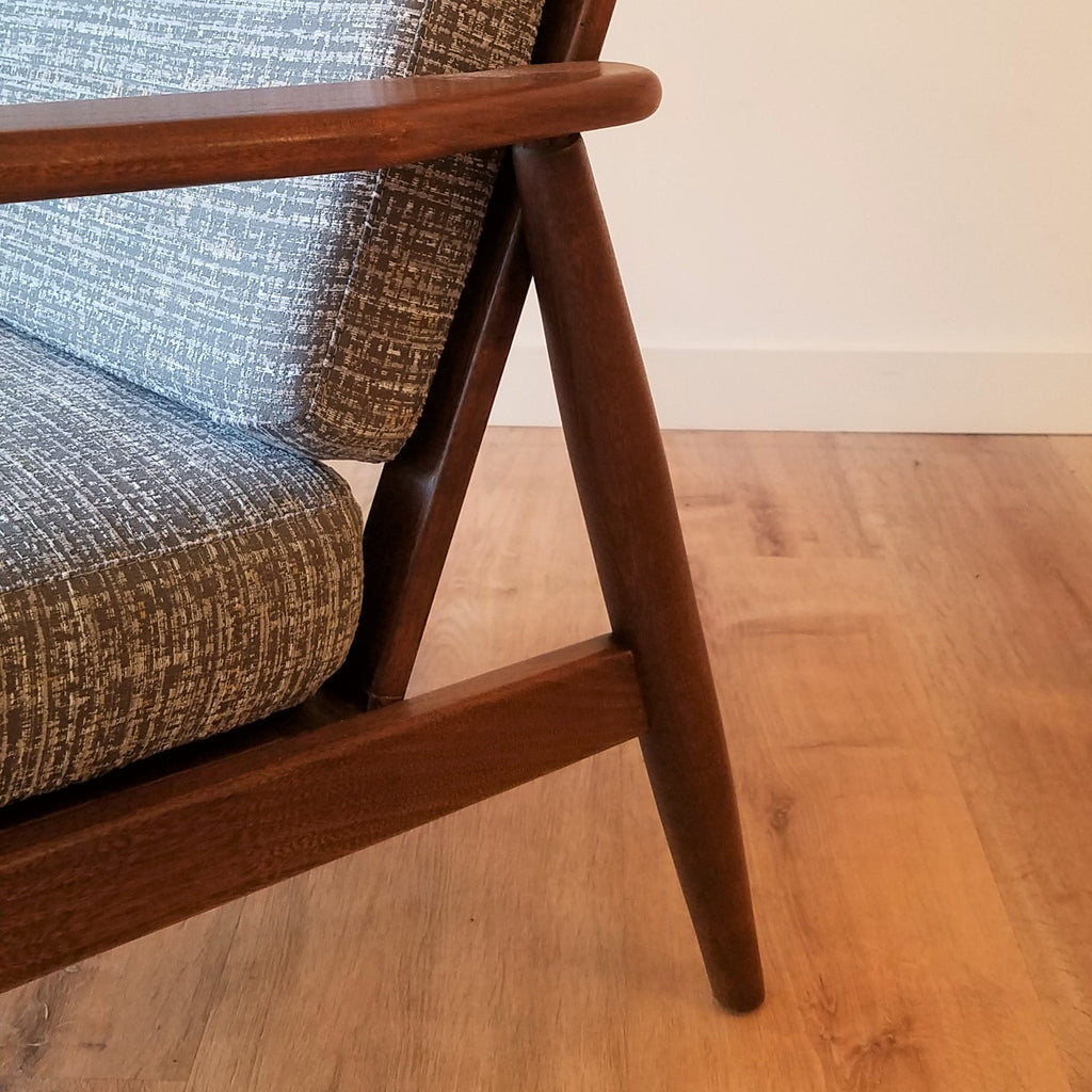 Detail View of American Mid-Century Modern 'Viko' Lounge Chair by Baumritter in Seattle, Washington.