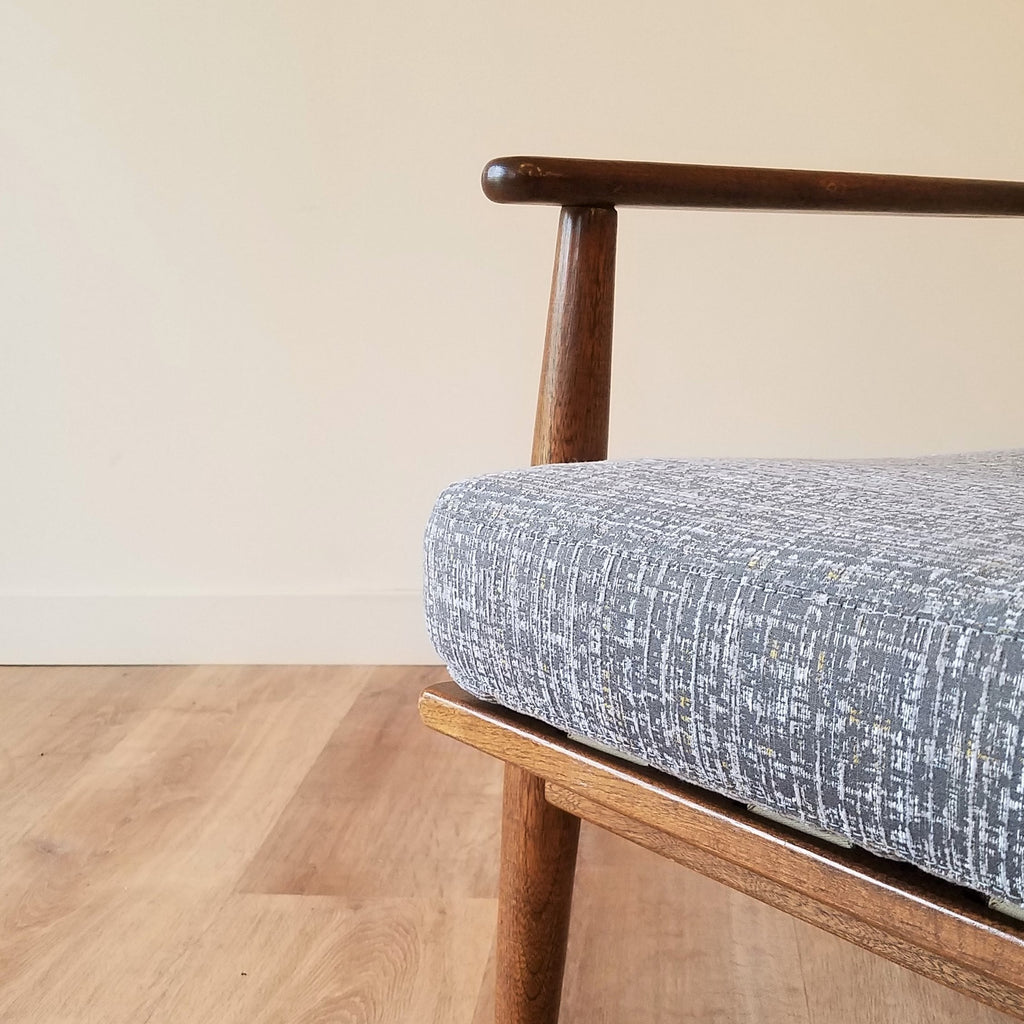 Detail View of American Mid-Century Modern 'Viko' Lounge Chair by Baumritter in Seattle, Washington.