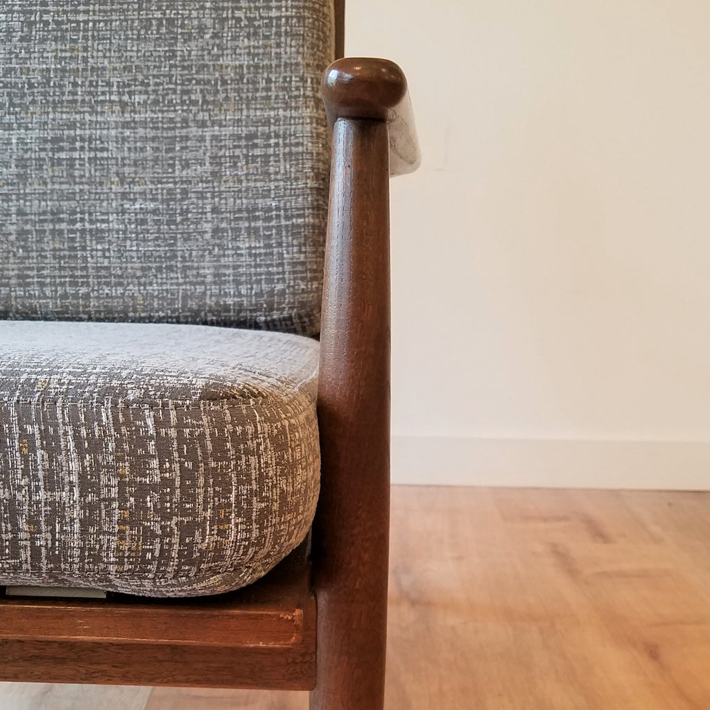 Detail View of American Mid-Century Modern 'Viko' Lounge Chair by Baumritter in Seattle, Washington.