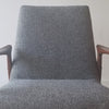 Detail view of Danish Mid-Century Modern Arne Hovmand-Olsen Easy Lounge Chair (model 240) in Seattle, Washington.