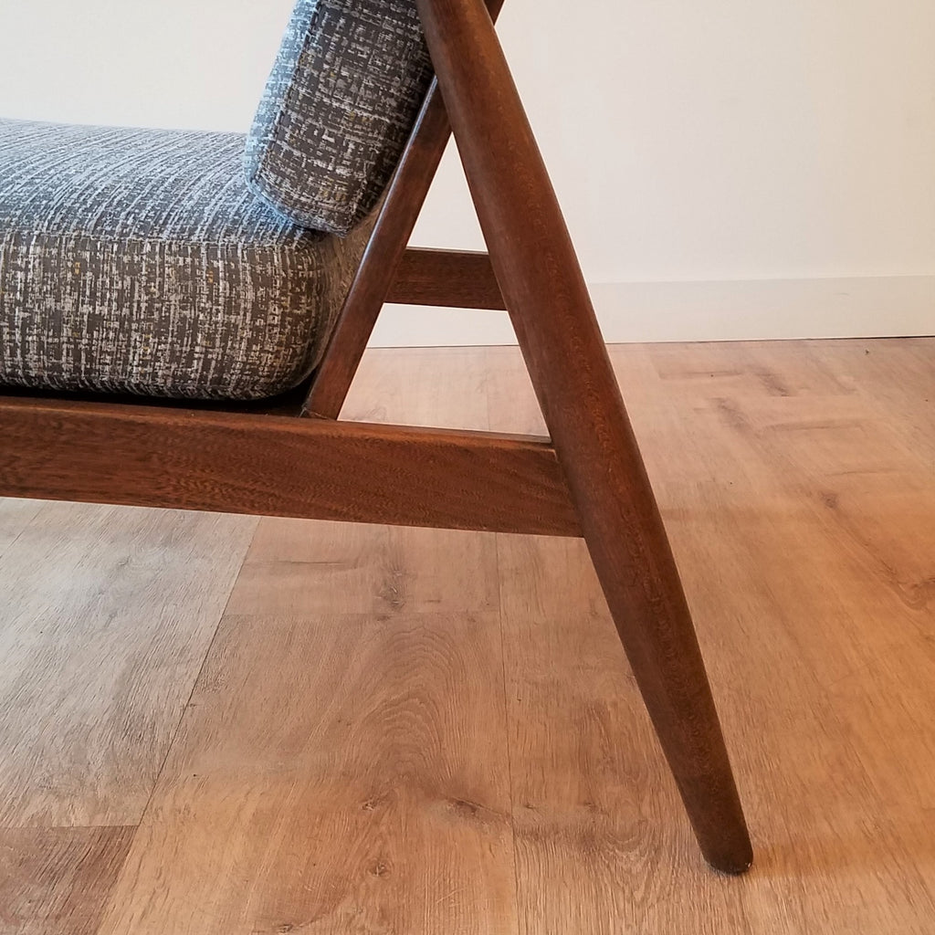 Detail View of American Mid-Century Modern 'Viko' Lounge Chair by Baumritter in Seattle, Washington.