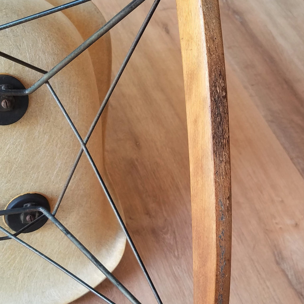 Detail View of American Mid-Century Modern 1960s RAR Rocker by Charles and Ray Eames in Seattle, Washington.