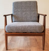 Front View of American Mid-Century Modern 'Viko' Lounge Chair by Baumritter in Seattle, Washington.