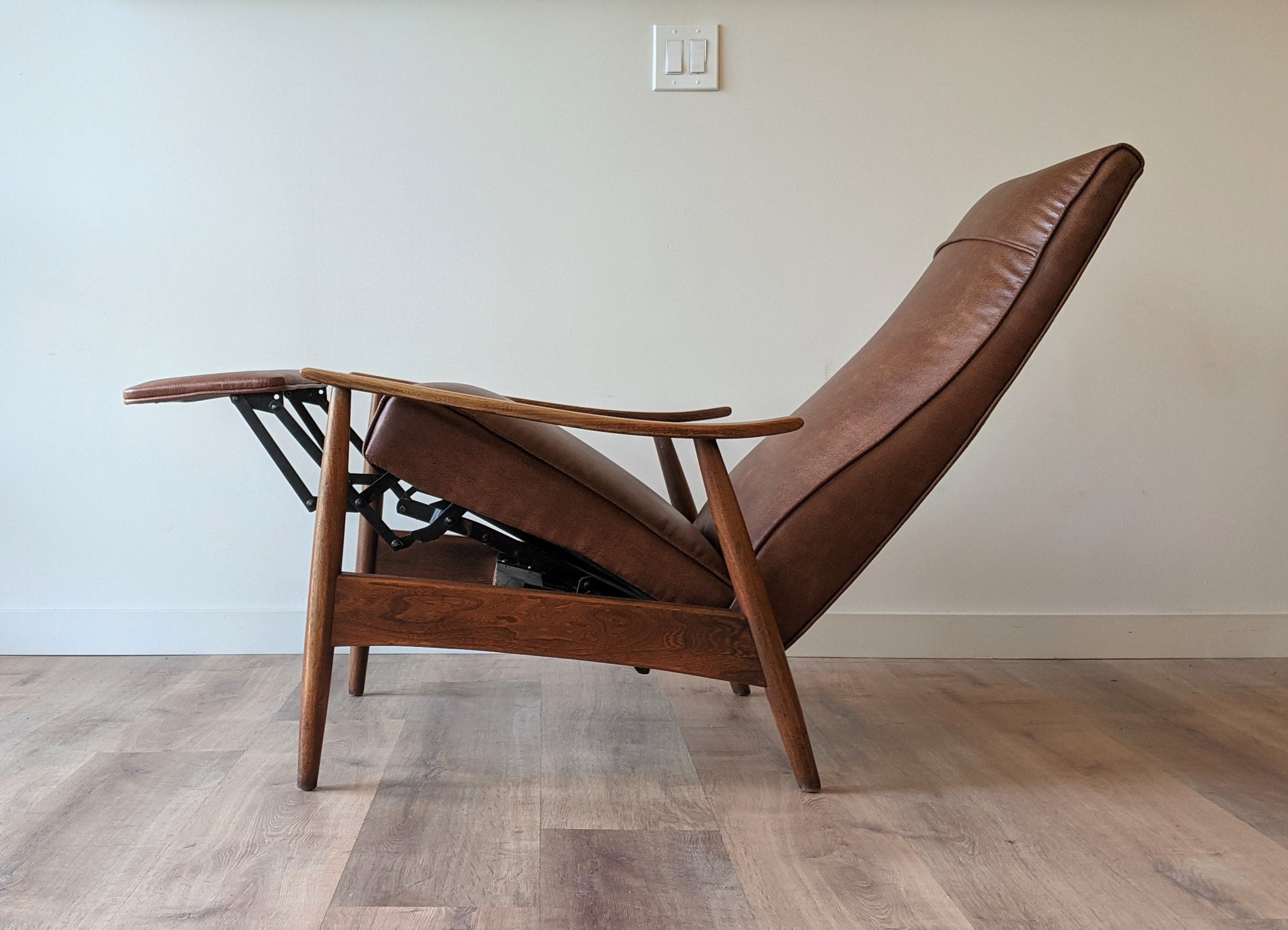 Milo Baughman Leather Recliner