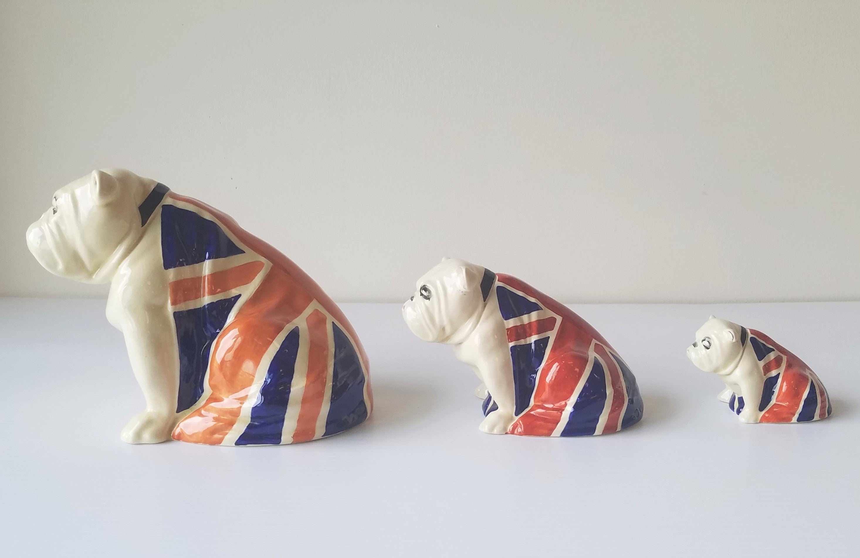 Royal Doulton Winston Churchill English Bulldogs - set of 3